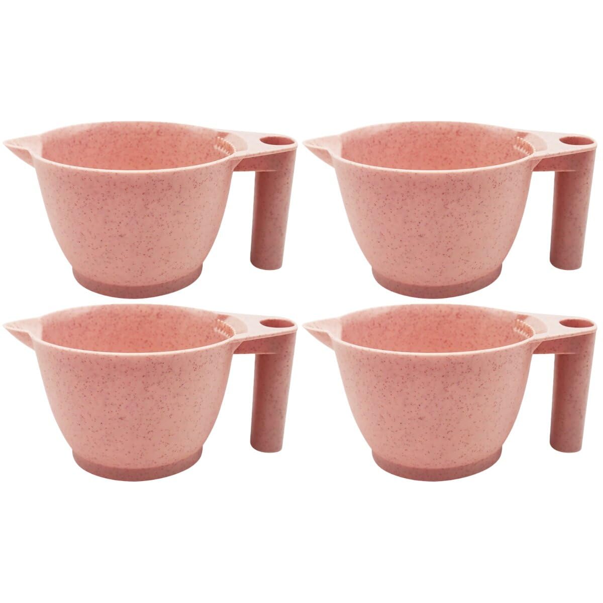 4 Pcs Hair Dye Mixing Bowl Set - Salon Quality Hair Color Tint Bowls for Professional & Home Use - Perfect for DIY Hair Coloring, Highlights & Balayage Treatments