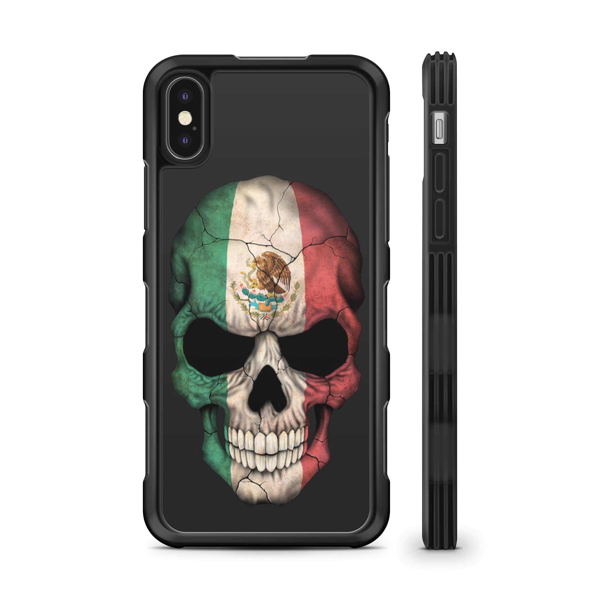 iPhone XR Protective Phone Case - Durable TPU Rubber Cover with Mexico Skull Flag Design - Shockproof & Slim Fit for iPhone XR - Perfect for Daily Use, Travel & Outdoor Activities