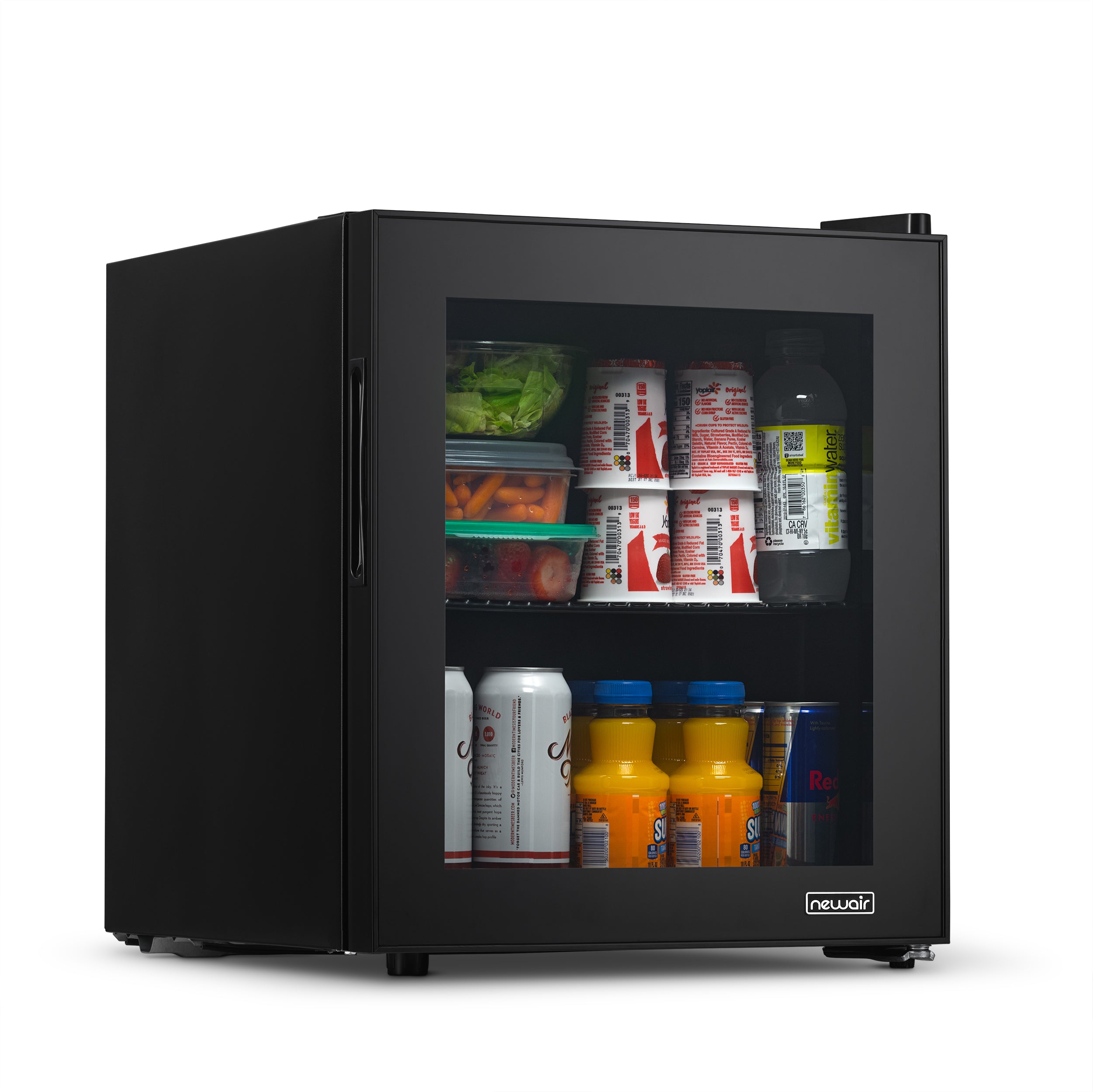 Newair® 60 Can Freestanding Black Beverage Refrigerator - Compact Mini Fridge for Beer, Soda & Wine Storage - Perfect for Home Bar, Office, Dorm Room or Man Cave
