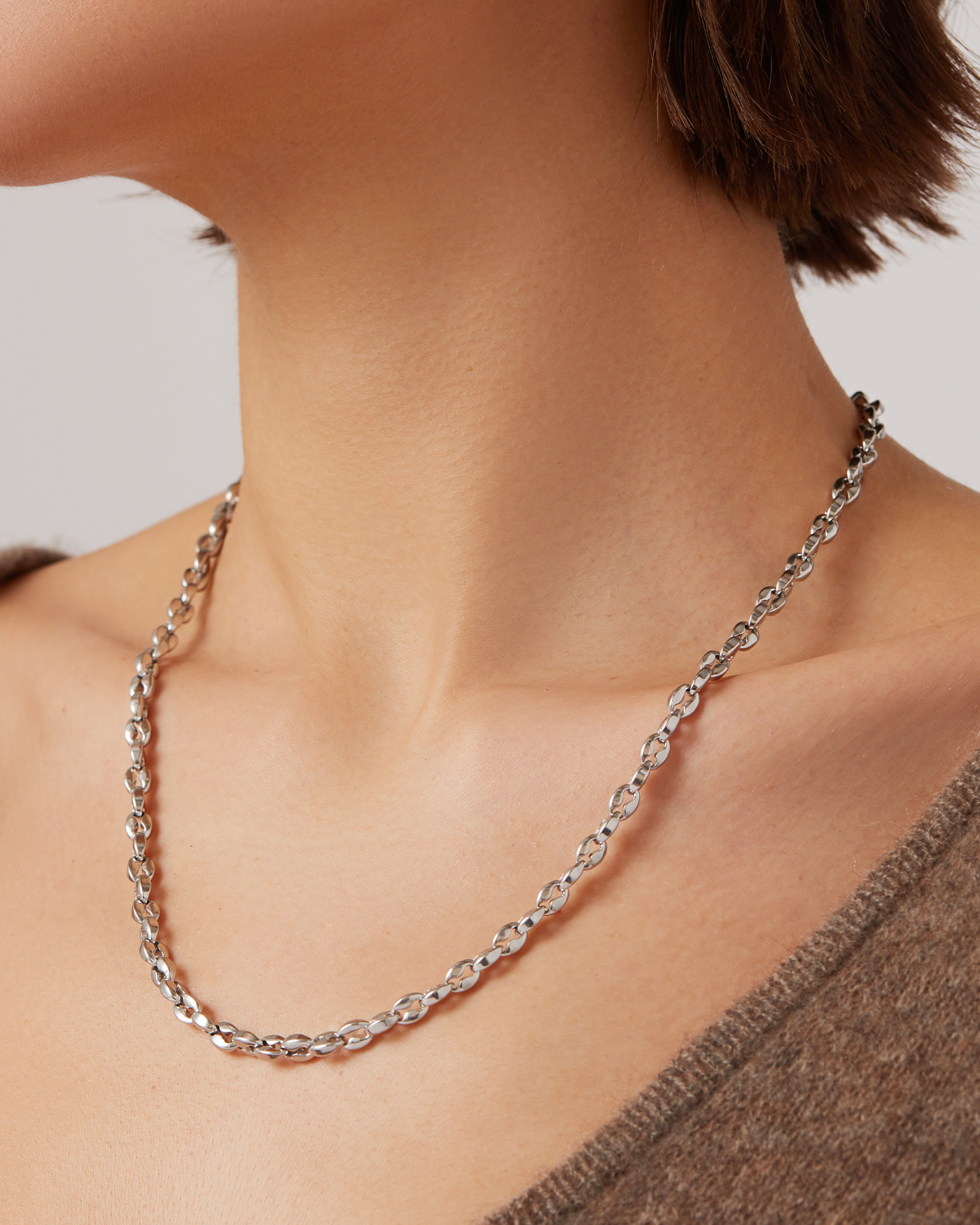 Dhani Chain Silver Necklace for Women - Elegant Sterling Silver Jewelry for Everyday Wear & Special Occasions