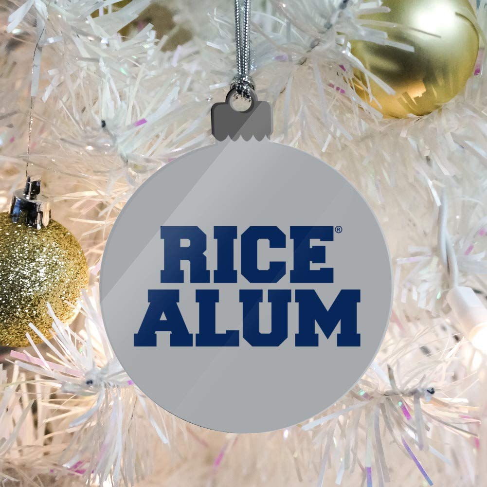 Rice University Owls Alumni Acrylic Christmas Tree Ornament - Custom College Holiday Decor for Alumni Gifts, Dorm Room Decor & Christmas Tree Decoration