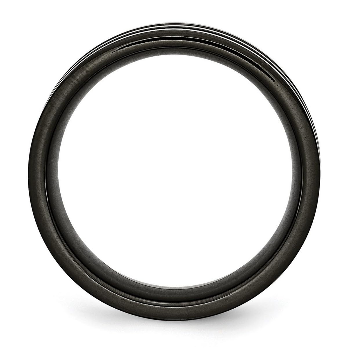 Titanium Black Plated Carbon Fiber Inlay Polished Band Ring for Men & Women - Durable Wedding, Engagement, Fashion Jewelry Gift in Multiple Sizes (2mm-8mm Width Options) - Perfect for Everyday Wear, Special Occasions & Couples Matching Rings