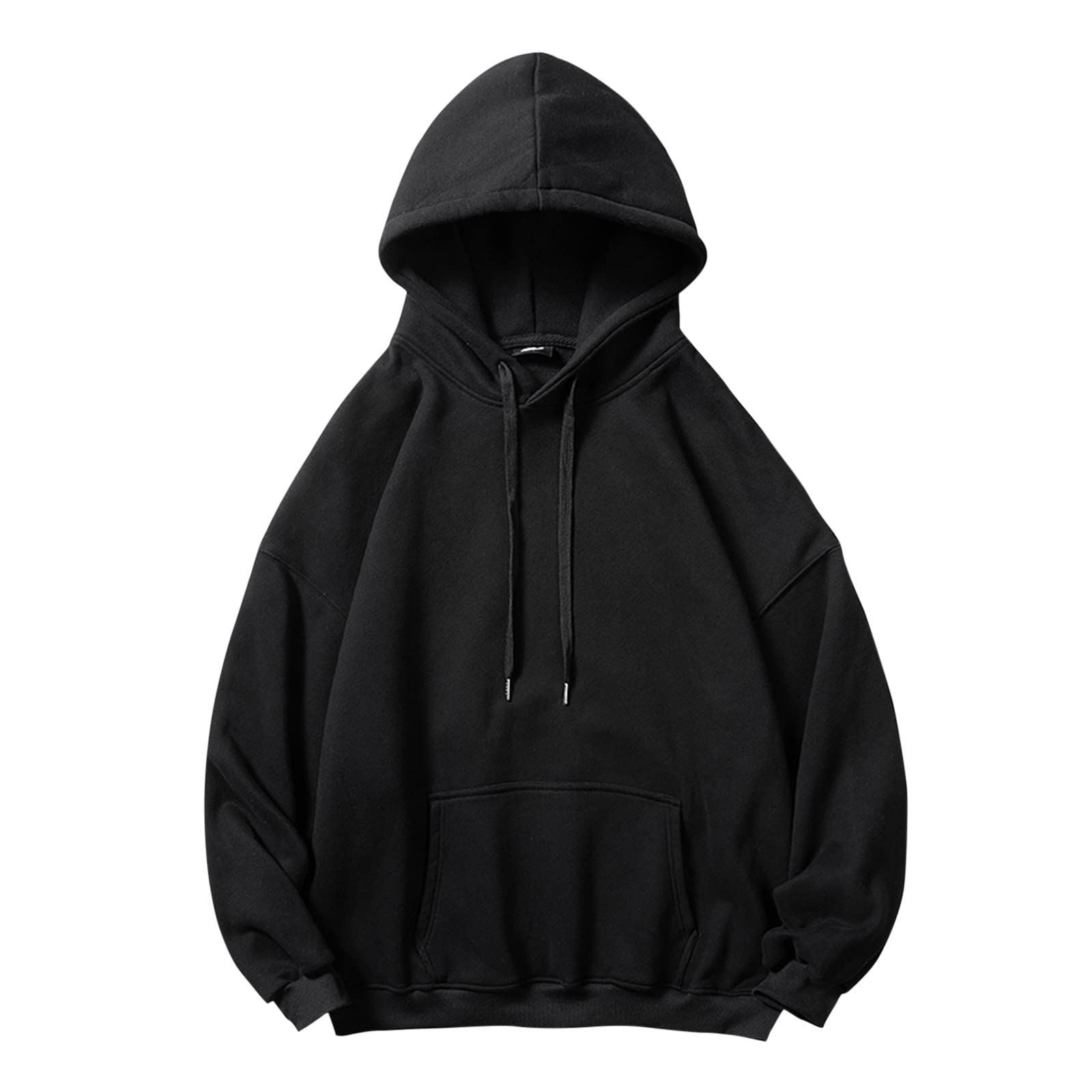 Men's Graphic Pullover Hoodie - Quick Dry, Long Sleeve, Drawstring Sweatshirt - Solid Knitted Hooded Sweater for Casual Wear & Outdoor Activities