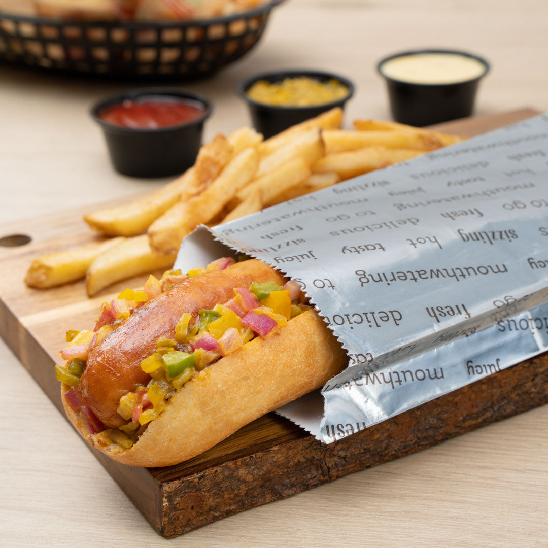 Premium Large Hot Dog Foil Bags - 3.75