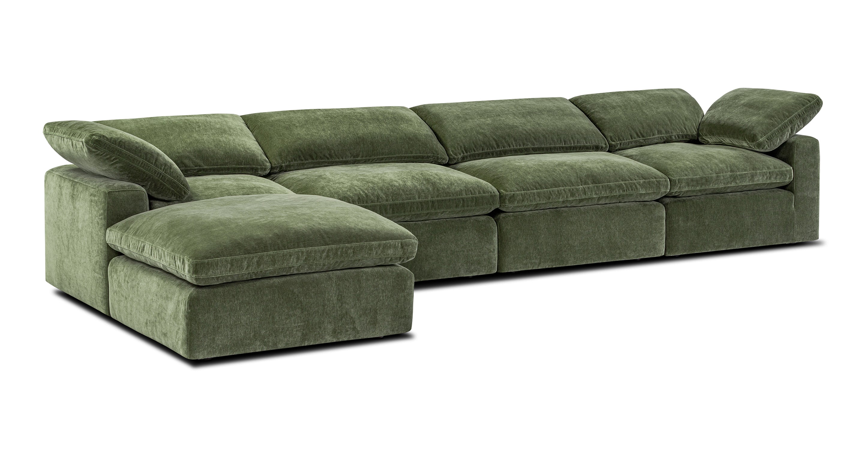 5-Seat Aspen Modular L-Shaped Sectional Sofa - Modern Living Room Furniture for Small Spaces & Apartments - Perfect for Family Gatherings & Movie Nights