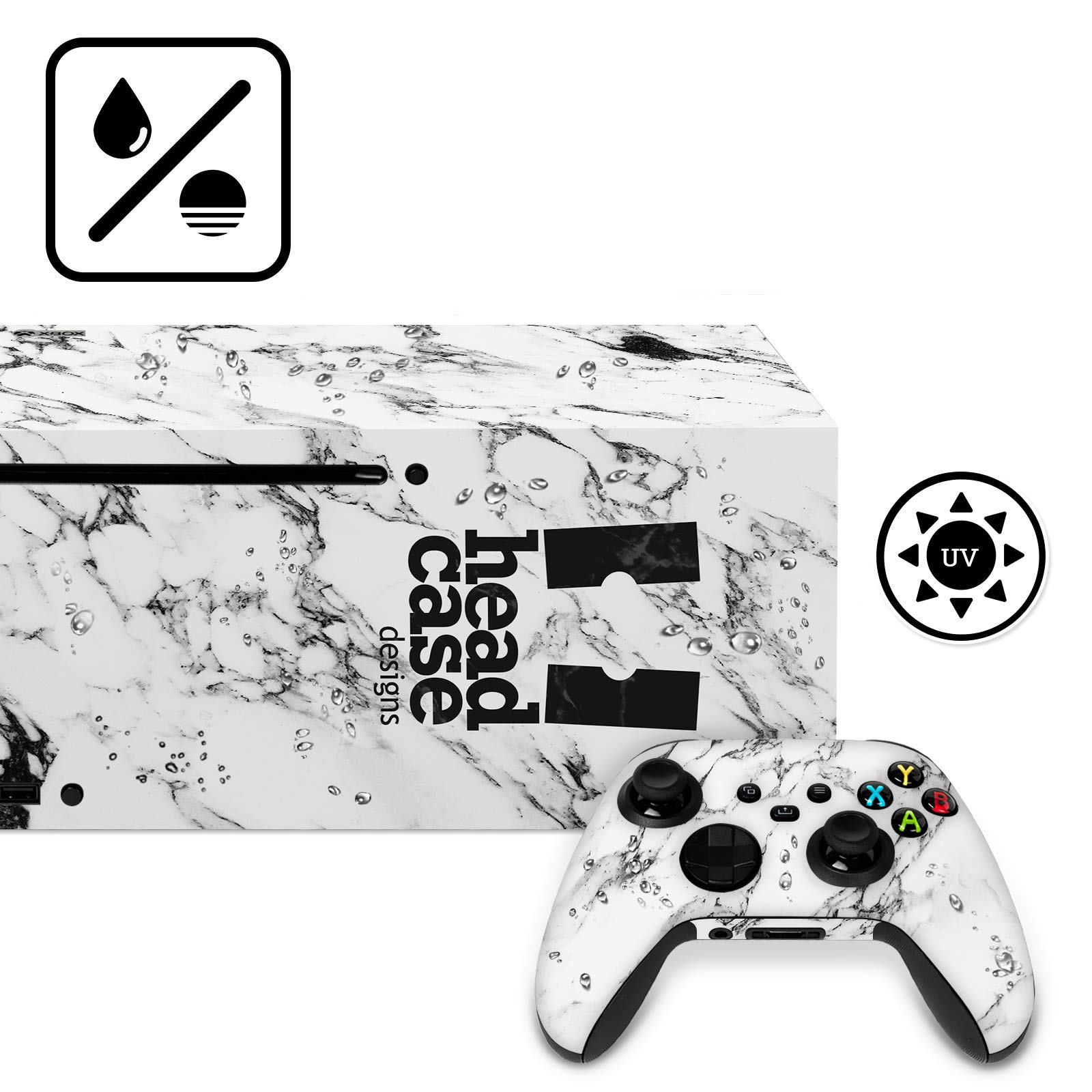 Head Case Designs Licenza Ufficiale NHL Marmoreo Washington Capitals Vinile Sticker Gaming Pelle Adesivo Compatibile con Xbox Series X/S Controller - Decorazione Personalizzata per Gaming Setup e Tornei