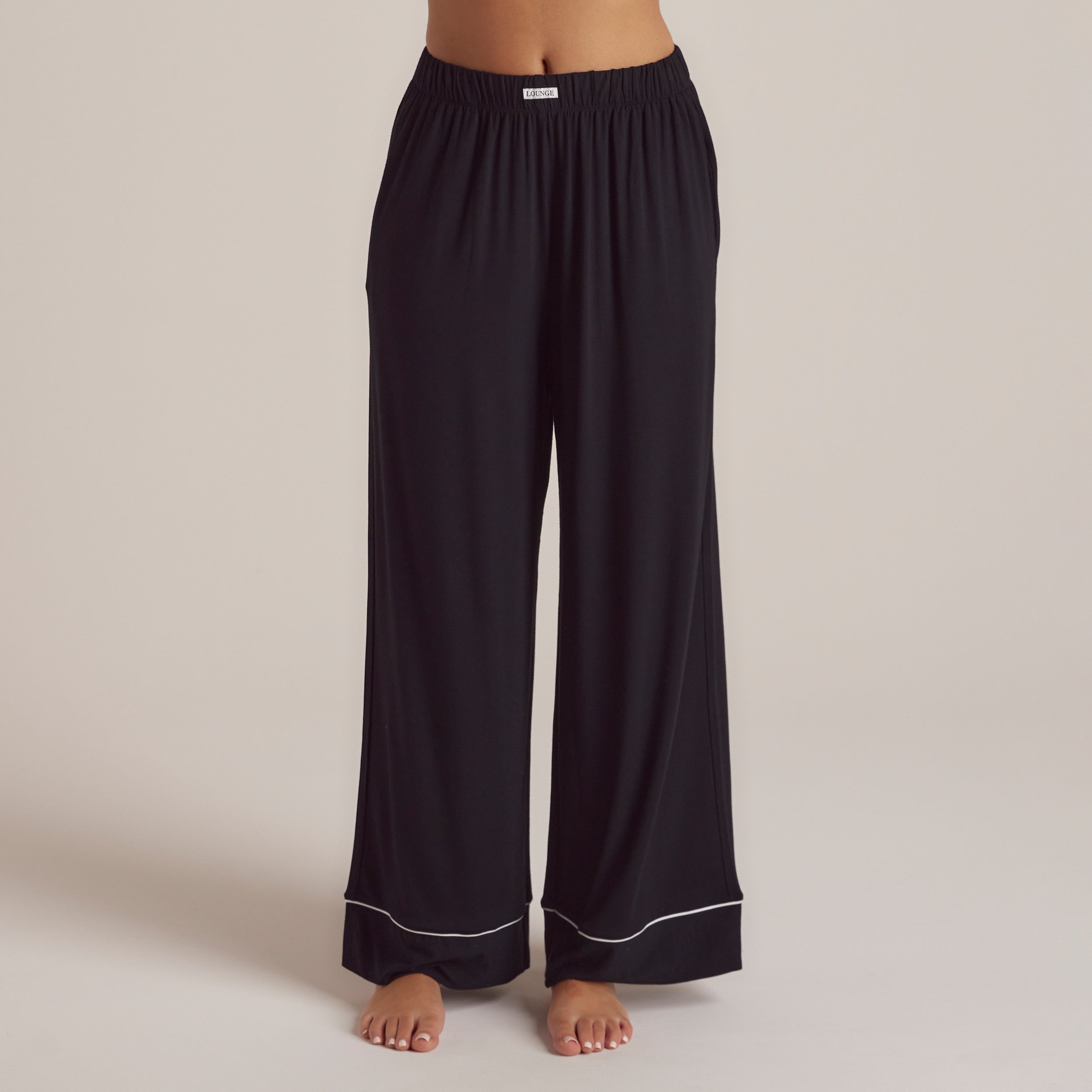 Premium Modal Sleep Pants for Women - Soft & Breathable Black Lounge Pajama Bottoms - Perfect for Relaxing at Home, Lounging & Sleepwear