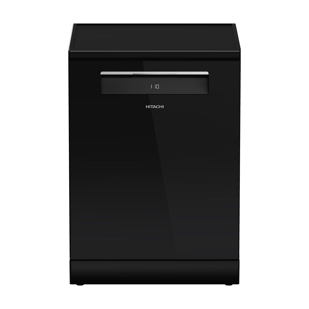 Hitachi HDF F158CVGB Freestanding Dishwasher - Energy Efficient, Quiet Operation, 16 Place Settings - Perfect for Kitchens, Apartments, and Small Spaces