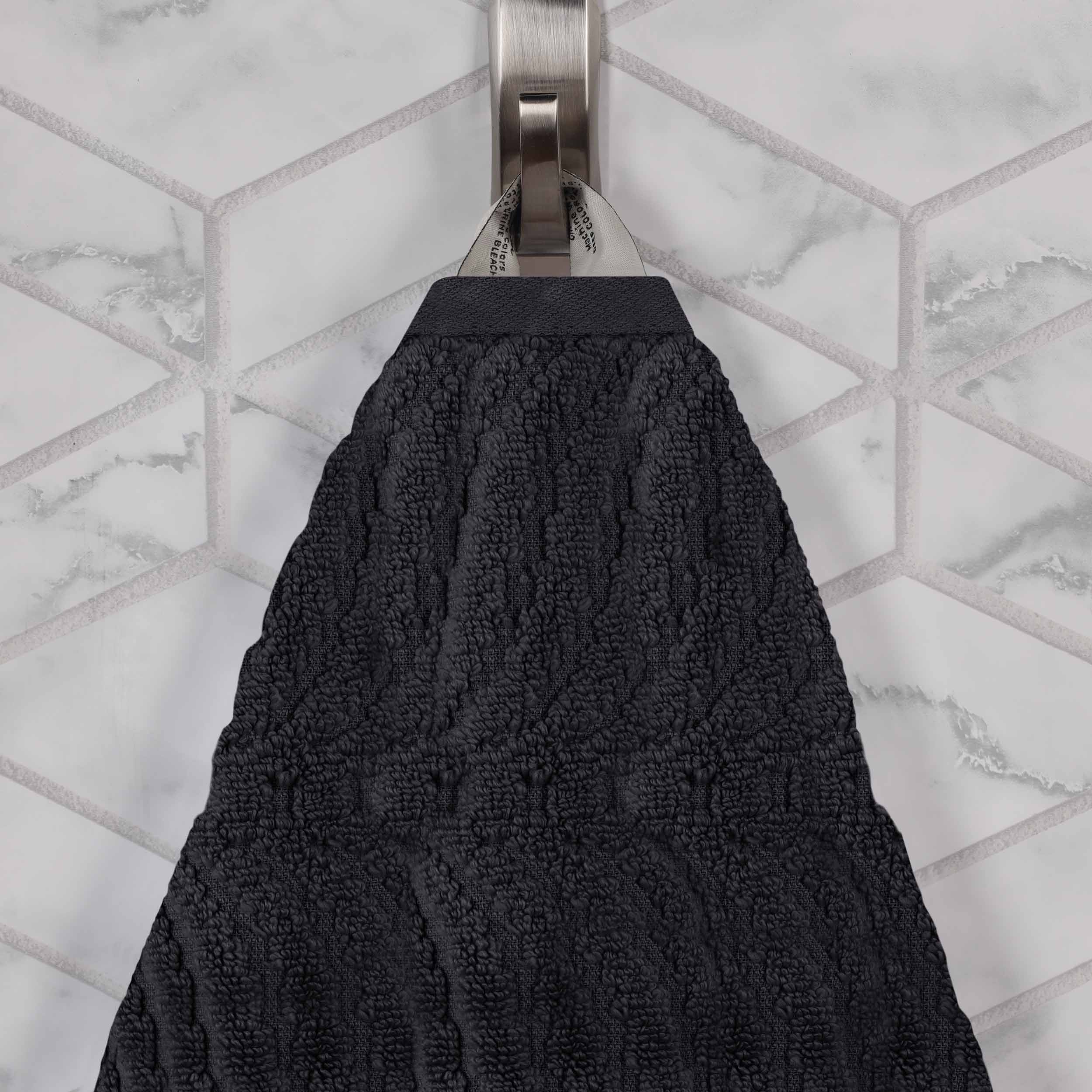 Premium 100% Zero Twist Cotton Hand Towels - Set of 6 | Soft & Absorbent Solid & Jacquard Chevron Design | Perfect for Bathroom, Kitchen & Guest Use