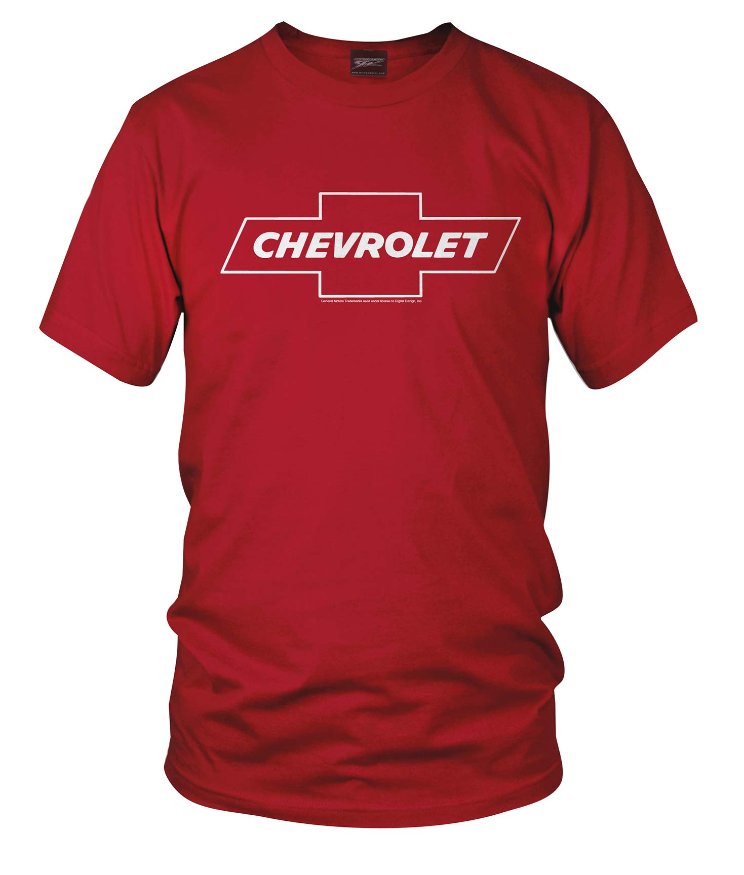 Chevy Bowtie Red Short Sleeve T-Shirt for Men - Casual Comfort Cotton Tee for Car Enthusiasts, Road Trips & Car Shows