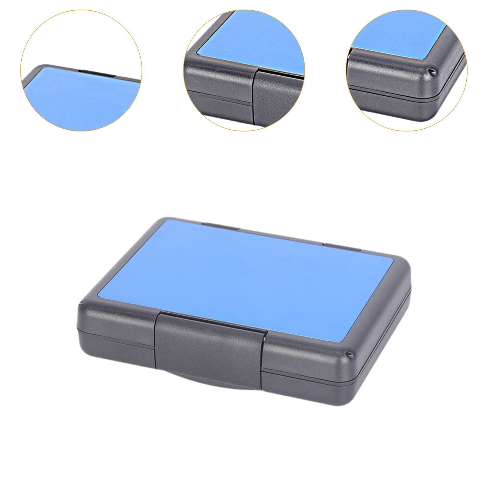 Dickly Memory Cards Holder - Multi Slot Portable Card Organizer Case with Dustproof Protective Cover for SD, Micro SD, CF Cards - Perfect for Photographers, Videographers & Tech Enthusiasts (Blue)