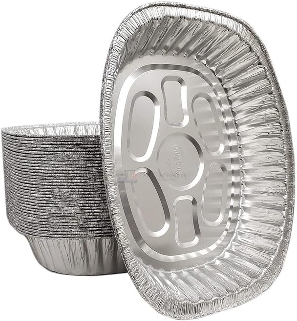 Extra Large Disposable Aluminum Turkey Roaster Pan - Durable & 100% Recyclable for Thanksgiving, Brisket, Baking & Roasting (Pack of 200) - Perfect for Holiday Feasts, Catering & Large Gatherings