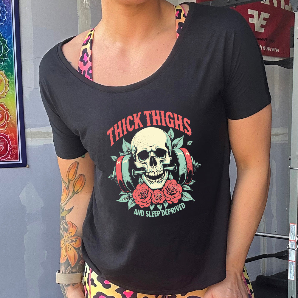 Comfy Slouchy Tee for Thick Thighs - Soft Relaxed Fit Cotton Shirt for Women | Perfect for Lounging, Sleeping & Casual Wear