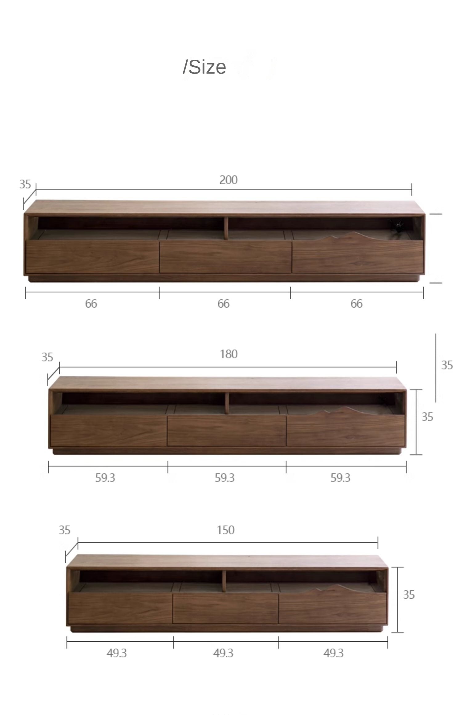 Premium Black Walnut & Ash Solid Wood Large Capacity TV Stand with Storage - Perfect for Living Room, Home Theater & Entertainment Centers
