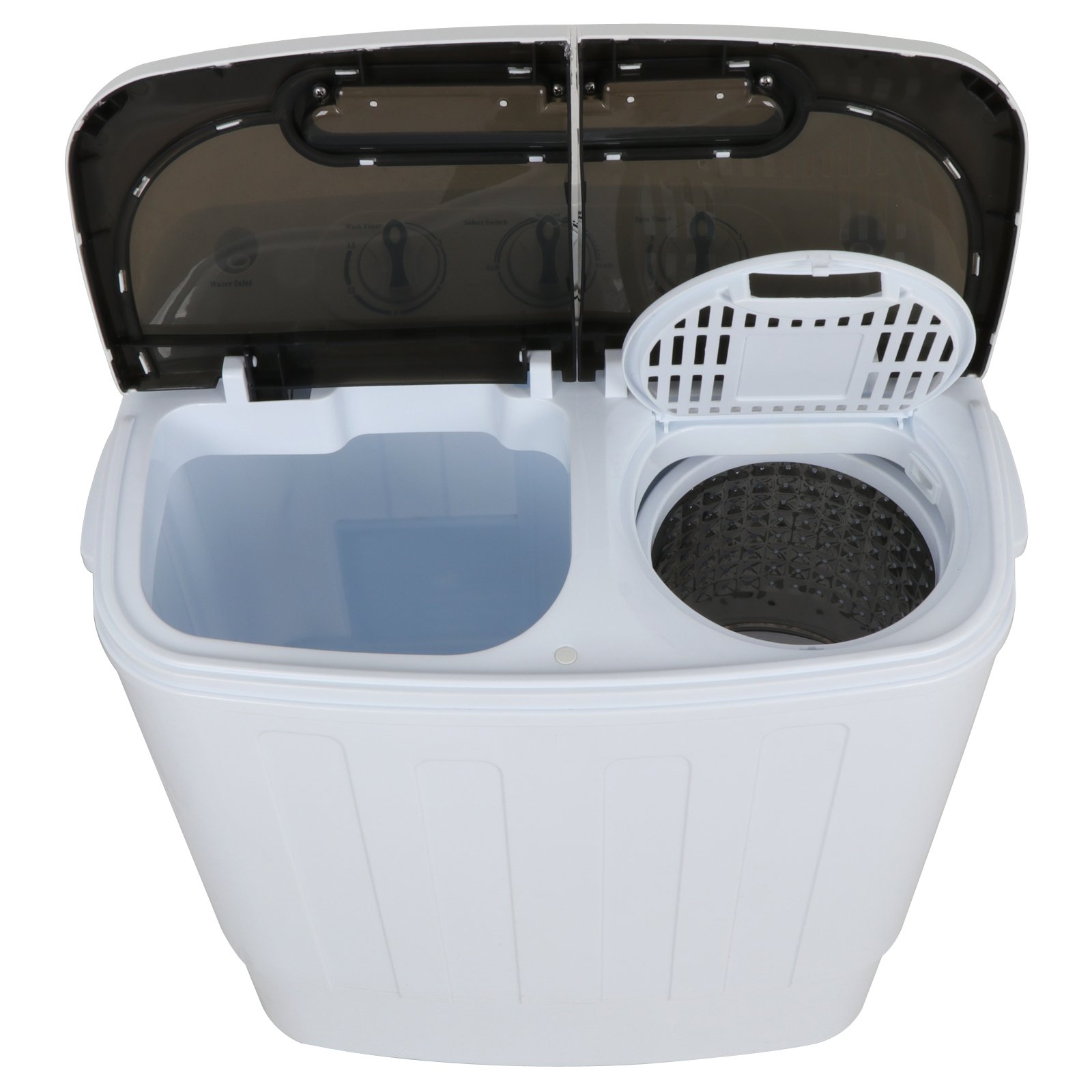Portable 13lbs Mini Twin Tub Washing Machine with Dryer - Compact Washer & Spin Dryer Combo for Apartments, Dorms, RVs, Camping - Perfect for Small Spaces, Travel & Laundry Room Use