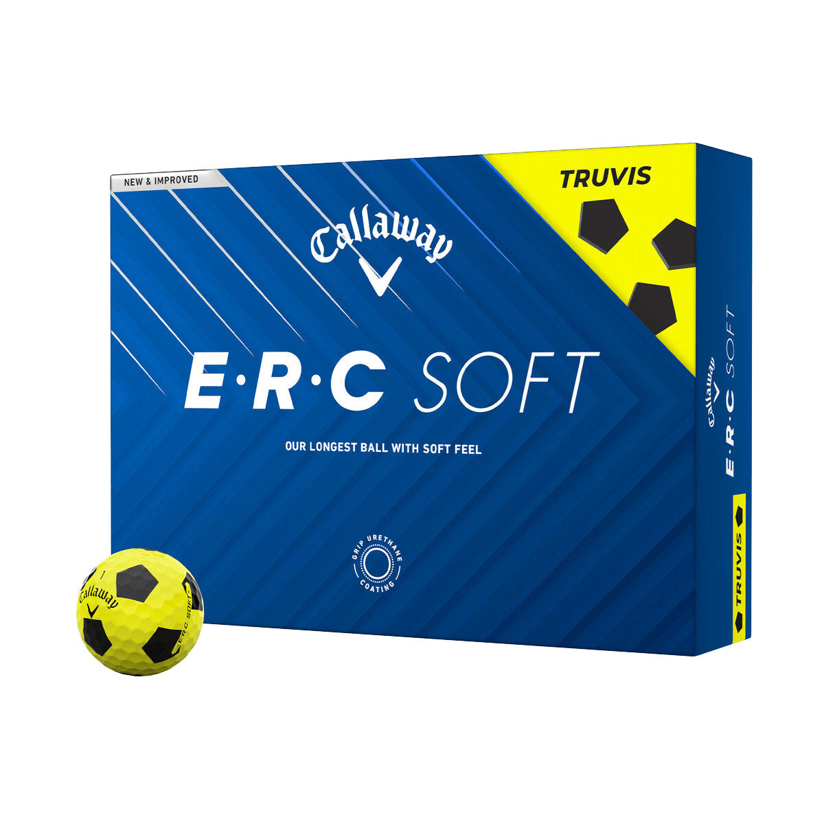 Callaway ERC Soft Truvis Golf Balls - Premium Performance Golf Balls (12 Pack/Dozen) for Distance & Control - Perfect for Tournaments, Practice & Casual Play