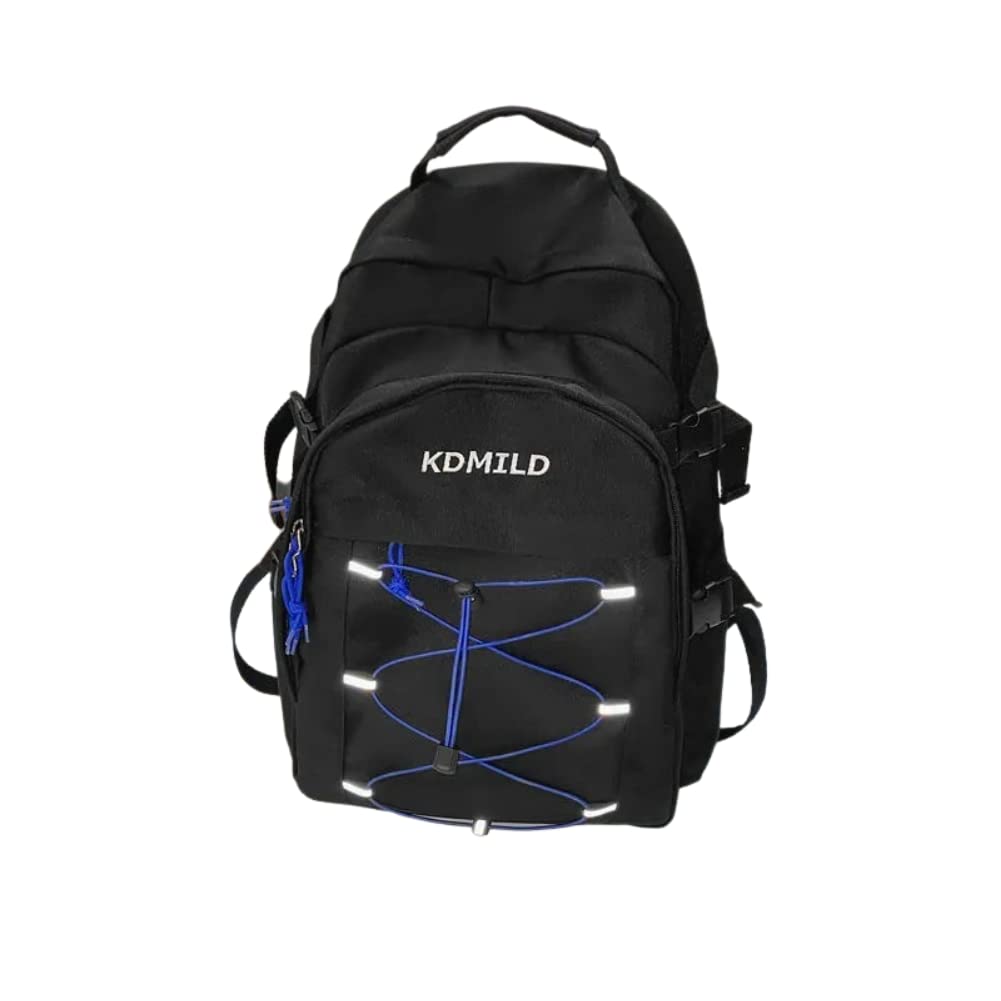 Stylish Retro Sport Backpack - Large Capacity Cute Aesthetic Laptop Backpack for College, Travel, Hiking & Camping (Black) | Perfect for School, Work, Outdoor Adventures & Daily Commute