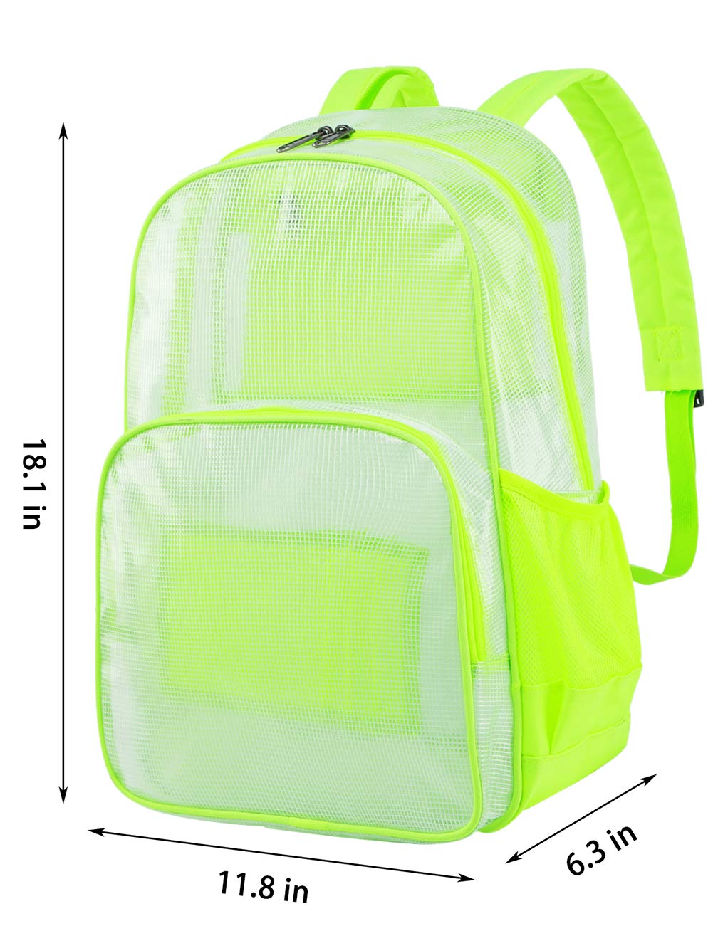 mygreen Clear Backpack - Heavy Duty Transparent School Backpack for 15.6 Inch Laptop - Perfect for School, Travel, Airport Security & Work Commute