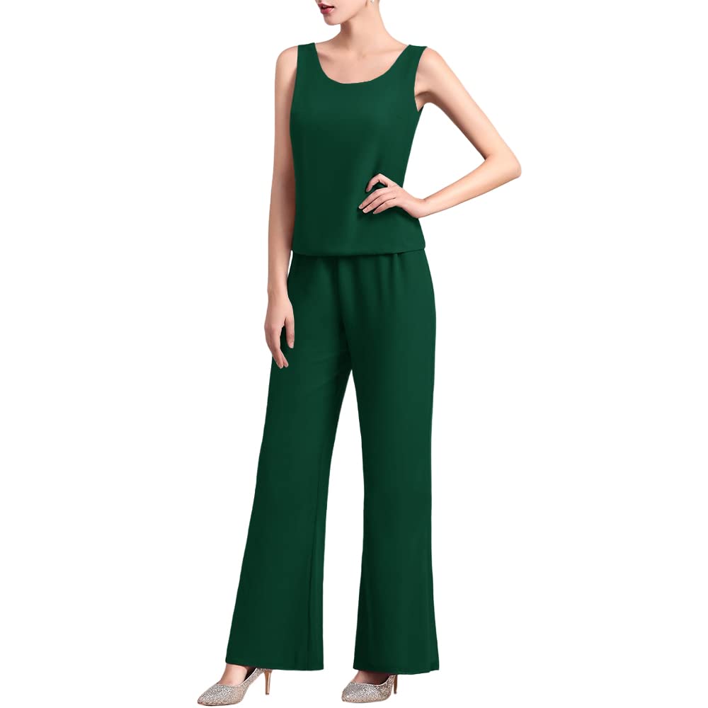 Zongqiven Women's 3-Piece Chiffon Pant Suit Set - Elegant Mother of The Bride Outfit for Weddings, Evening Parties & Special Occasions | Formal Guest Attire for Women