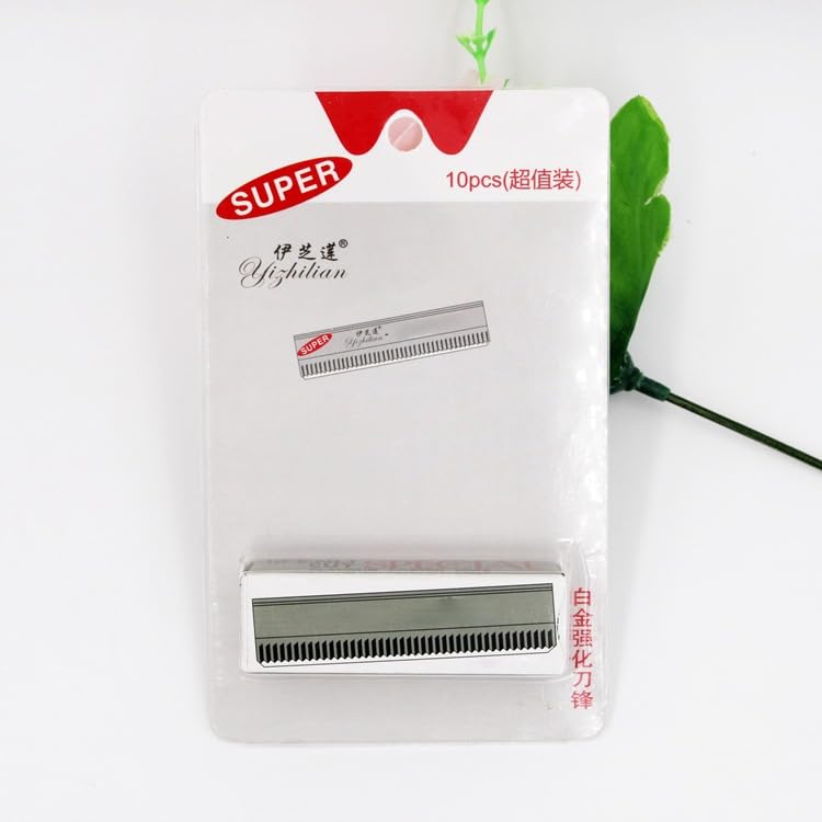 Professional Stainless Steel Eyebrow Razor Blades 10-Pack - Precision Eyebrow Shaper for Men & Women - Perfect for Makeup Artists, Salon Use & Home Grooming - Smooth Facial Hair Removal for Eyebrows & Upper Lip