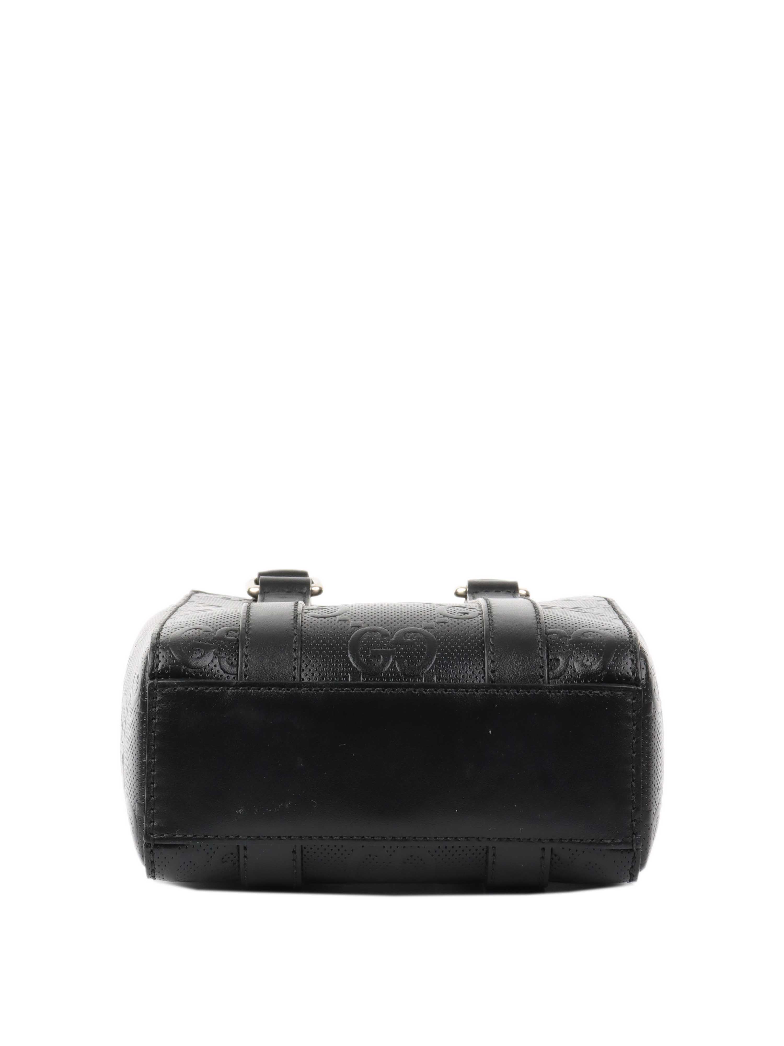 Gucci Black Monogram Satchel Bag for Women - Luxury Leather Shoulder Handbag Purse - Perfect for Work, Travel & Evening Events