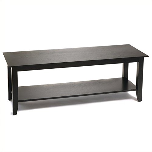 Pemberly Row Black Coffee Table - Modern Living Room Furniture for Small Spaces & Home Decor