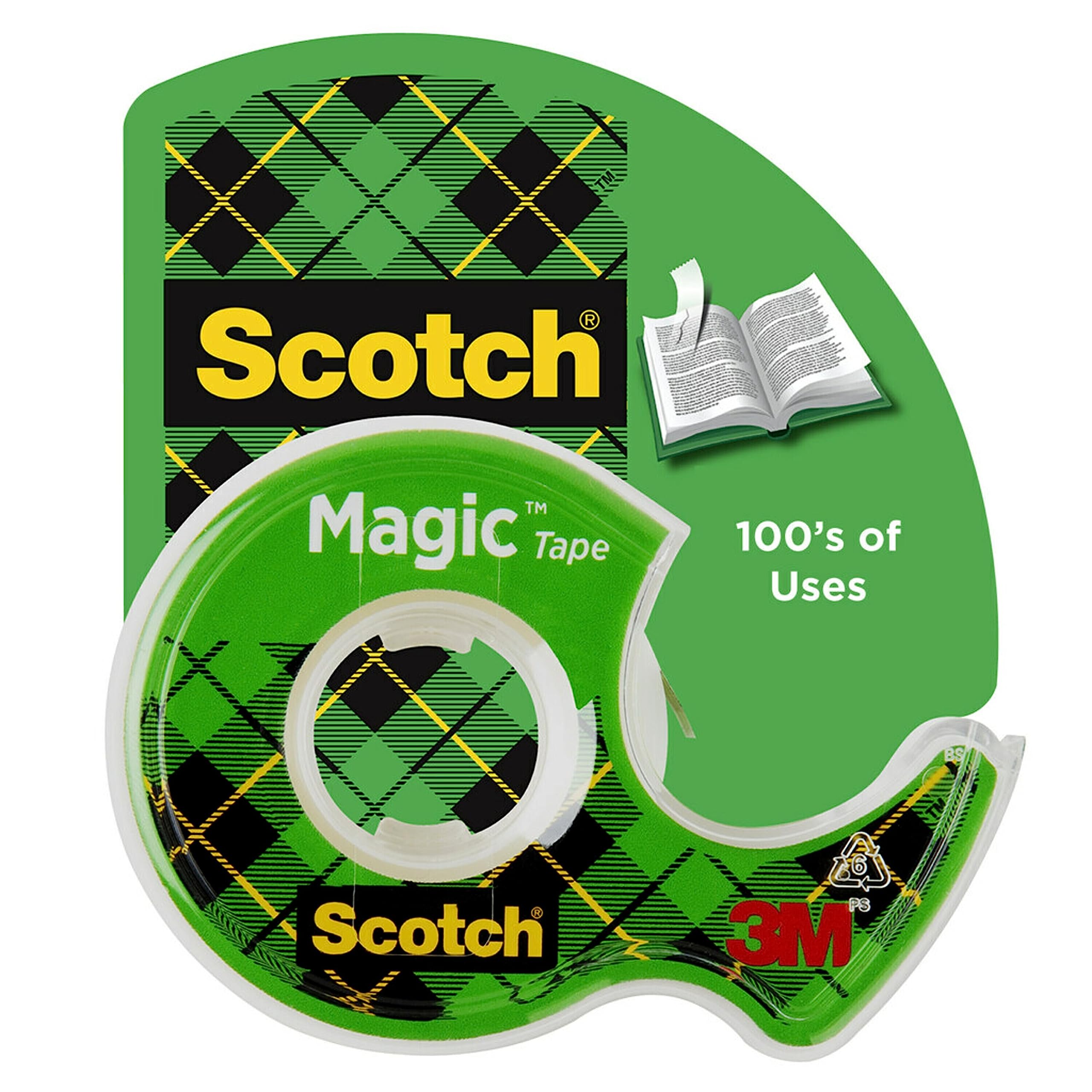 Post-it and Scotch Brand Essentials Pack - Super Sticky Notes, Flags, Magic Tape, Super Hold Tape & Multi-Purpose Scissors - Perfect for School, Office, Home Organization & DIY Projects