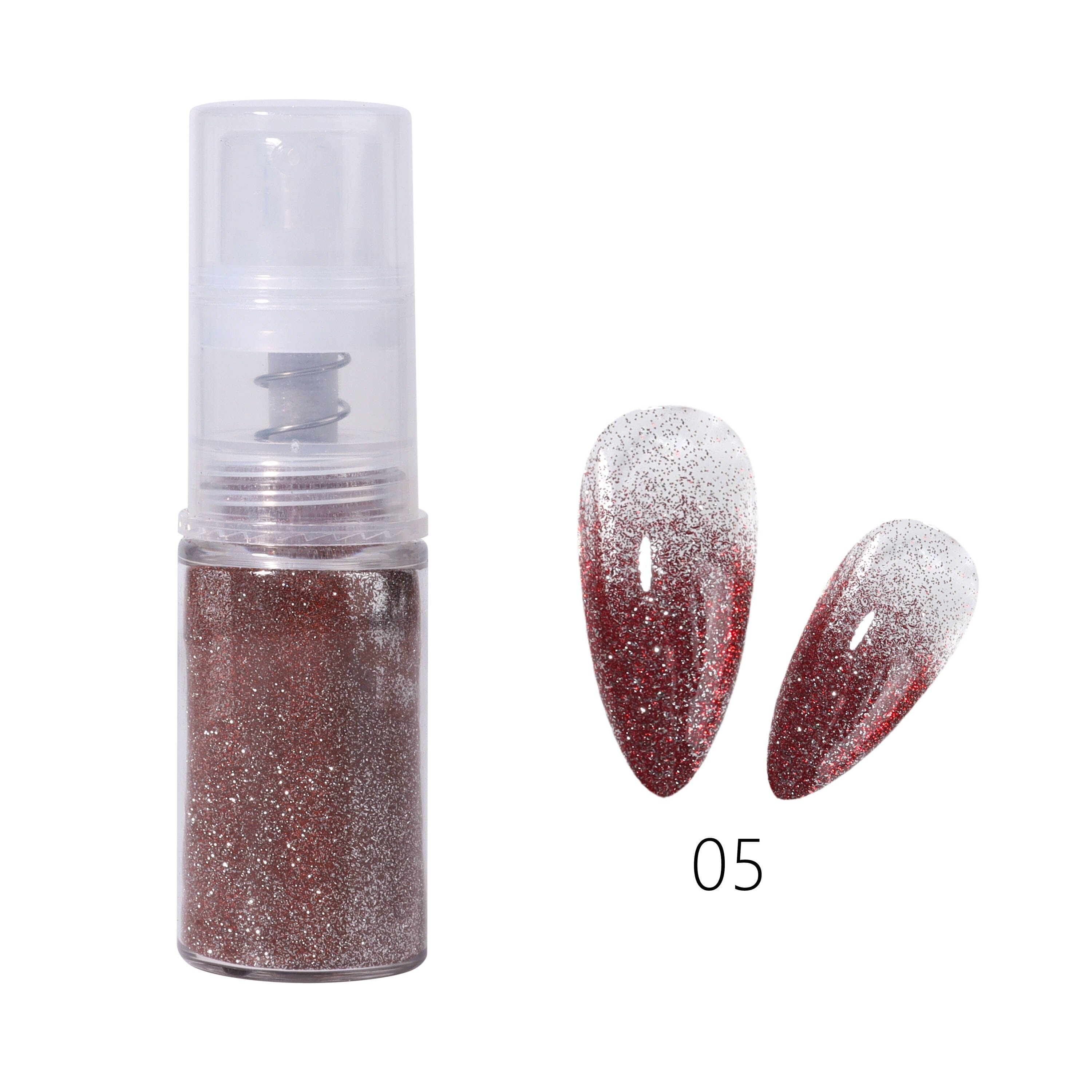 Disco Ombre Pigment Powder & Color Spray - Long Lasting Metallic Hair & Body Makeup for Parties, Halloween, Cosplay & Festival Glam