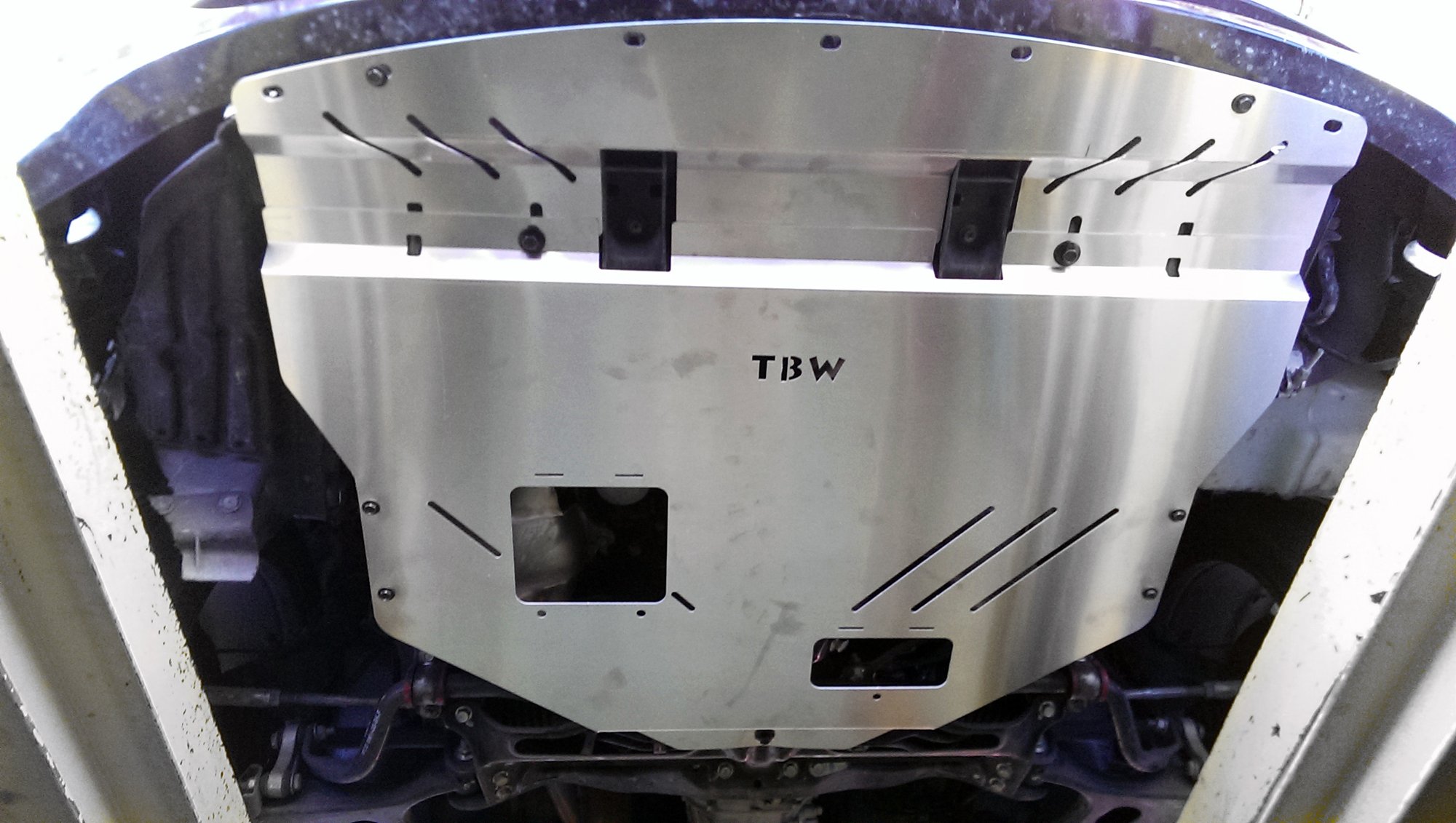 TBW Aluminum Under Tray Skid Plate for 2011-2014 Subaru WRX & STI - Heavy Duty Engine Protection for Off-Road & Rally Racing