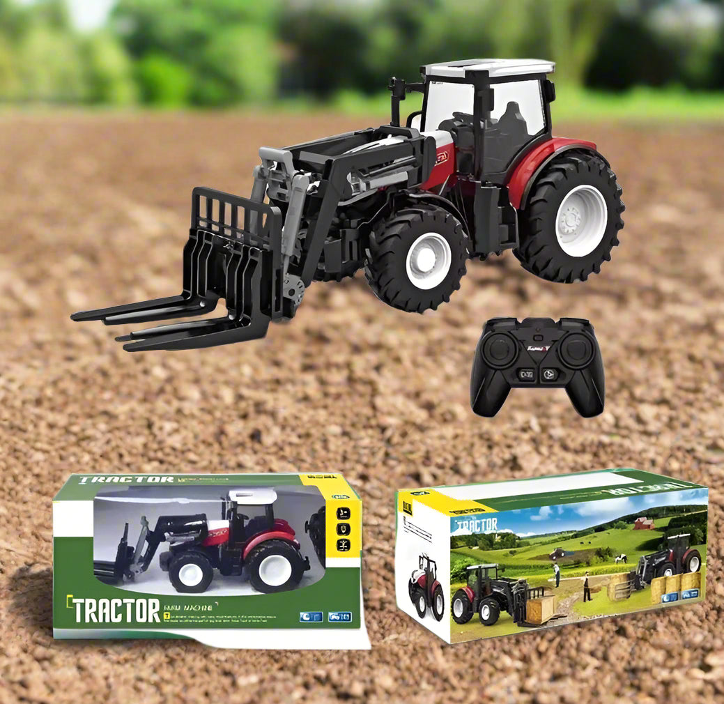 1/24 Scale RC Farm Tractor Toy - 2.4GHz Remote Control Tractor Model 1224663 - Perfect for Kids Outdoor Play, Farm Toy Collection & RC Hobby Enthusiasts
