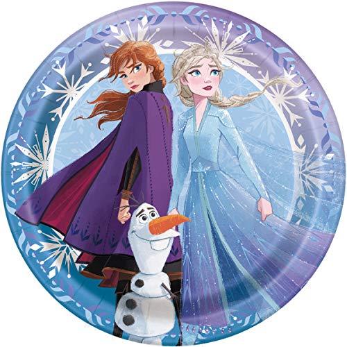 Frozen Elsa & Anna Princess Birthday Party Supplies Set - 16 Cake Plates, 16 Napkins, 16 Cups, Hanging Swirl Decor, Birthday Banner, Dinosaur Stickers - Perfect for Disney Themed Parties, Kids Birthday Celebrations & Frozen Character Events