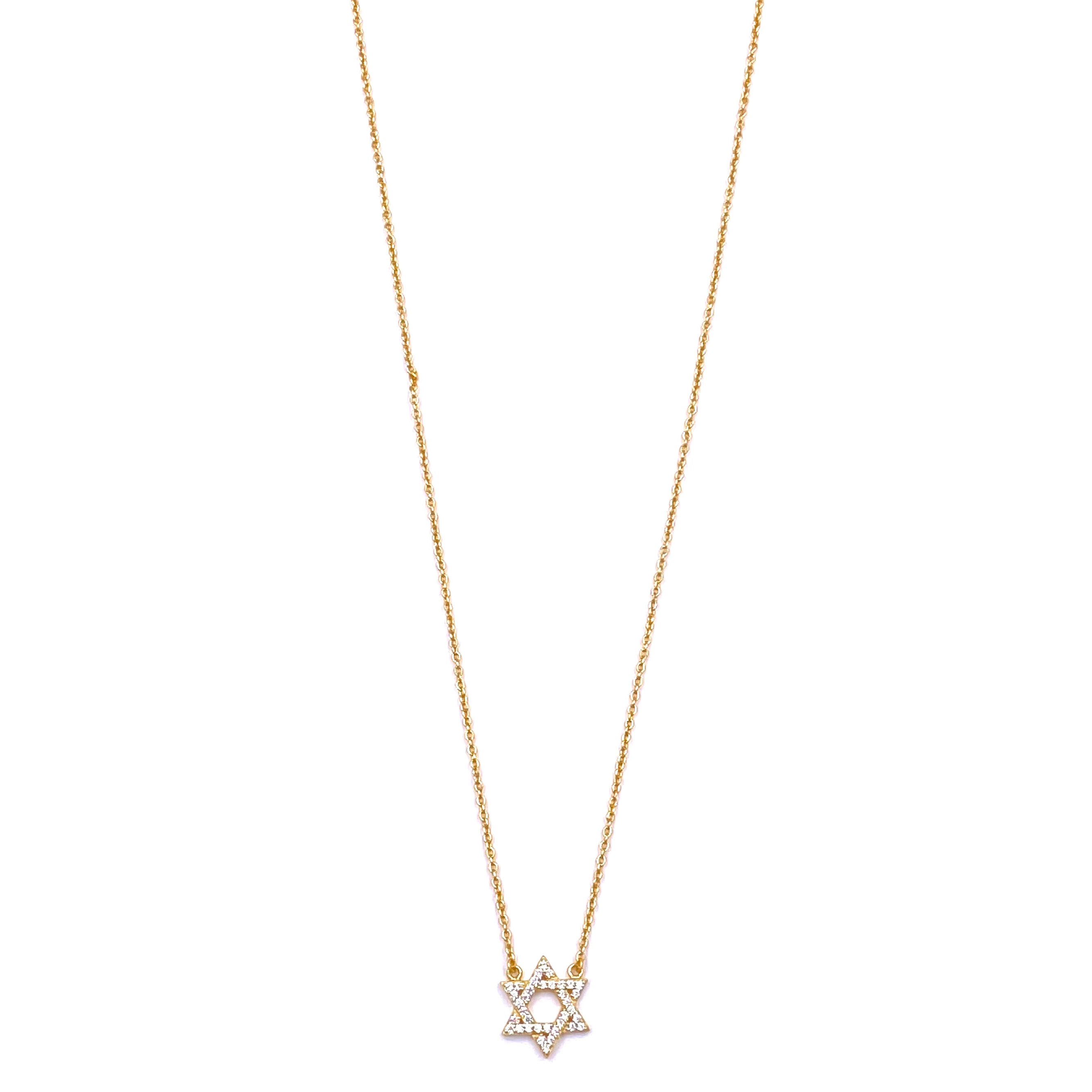 Ashley Gold Sterling Silver Gold Plated CZ Star Necklace for Women - Elegant Layering Piece for Everyday Wear & Special Occasions