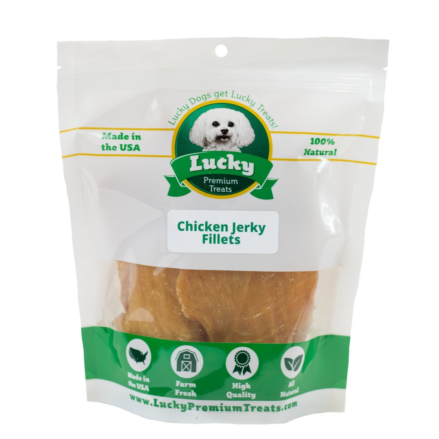 Premium Chicken Jerky Dog Treats - All Natural Dehydrated Chicken Breast Slices for Dogs (7 oz) | High Protein Training Snacks & Healthy Rewards for Pets