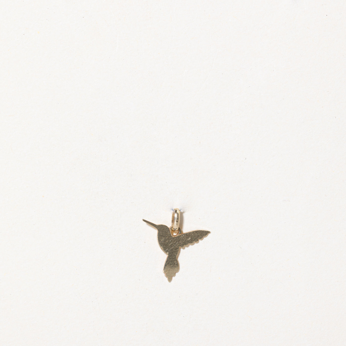 10K Yellow Gold Hummingbird Charm Pendant - Elegant Jewelry Gift for Women - Perfect for Necklaces, Bracelets & Special Occasions