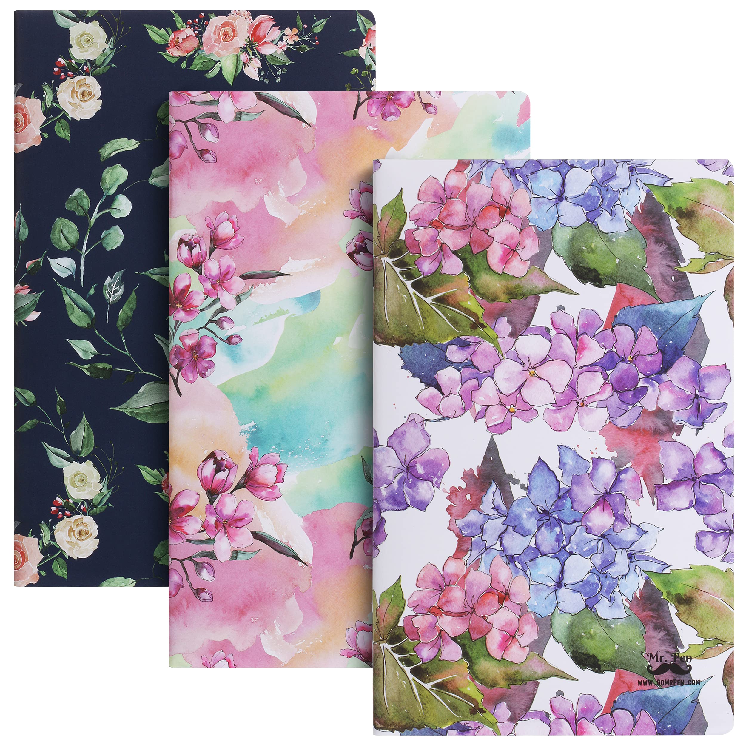 Floral Pocket Notebook Set - 3 Pack, 5