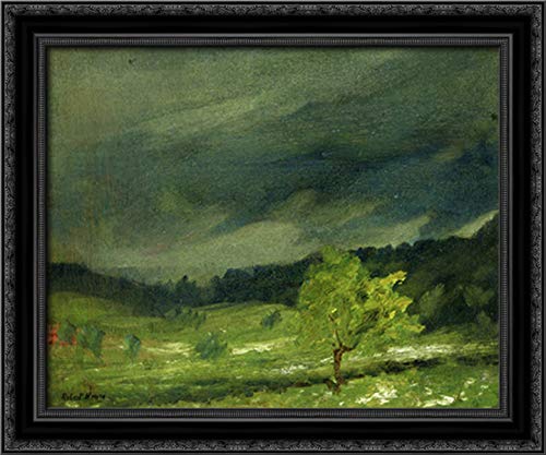 Robert Henri Summer Storm 24x20 Black Ornate Wood Framed Canvas Art - Perfect for Living Room, Bedroom & Office Wall Decor