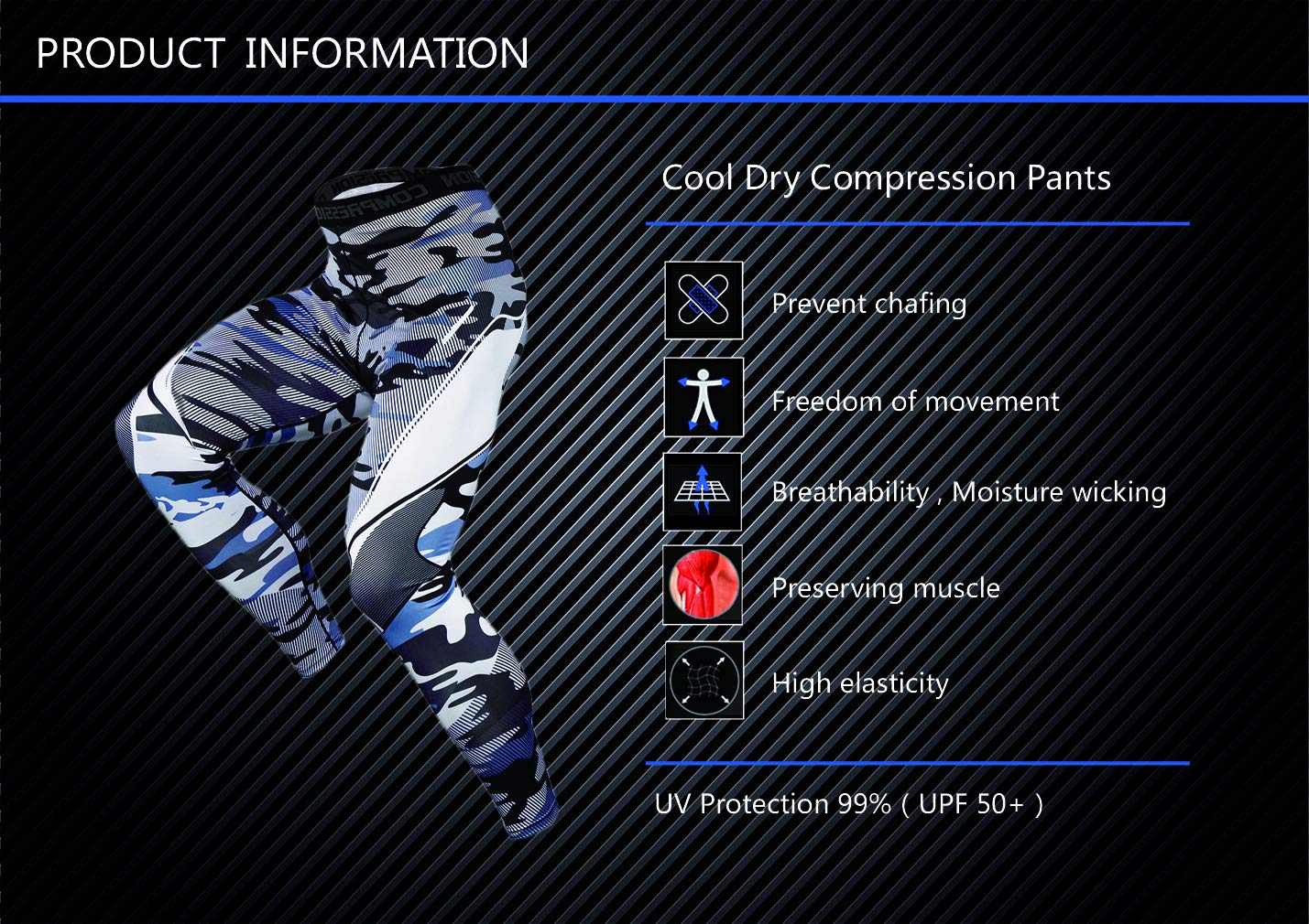 Men's Long Sleeve Compression Shirt & Workout Pants Set - Moisture Wicking Athletic Running Sports Tights for Gym Training - Black Performance Activewear for Running, Cycling & Fitness Workouts