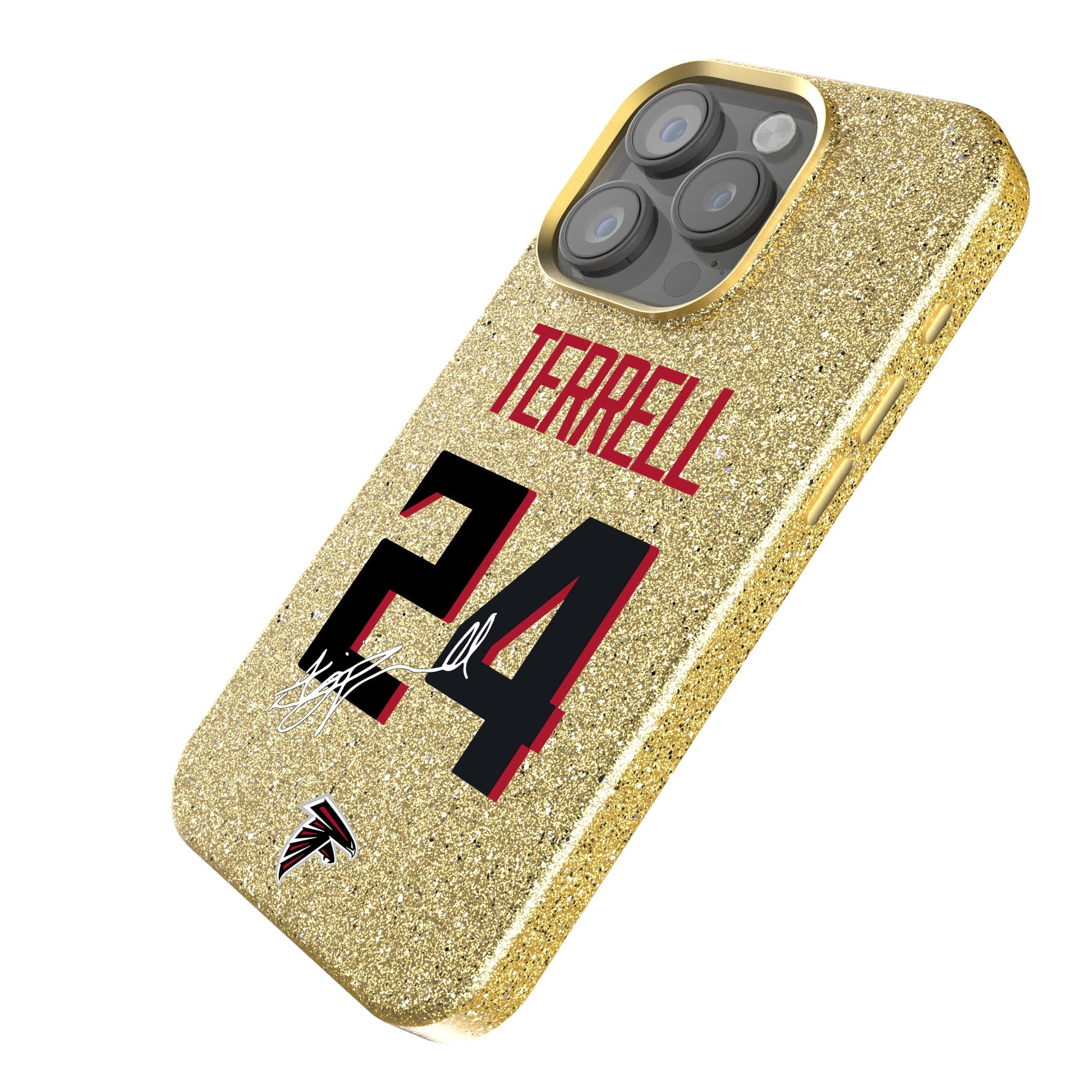 A.J. Terrell Atlanta Falcons 24 Ready Bling Rhinestone Phone Case for iPhone & Samsung - Show Your Team Spirit at Games & Events