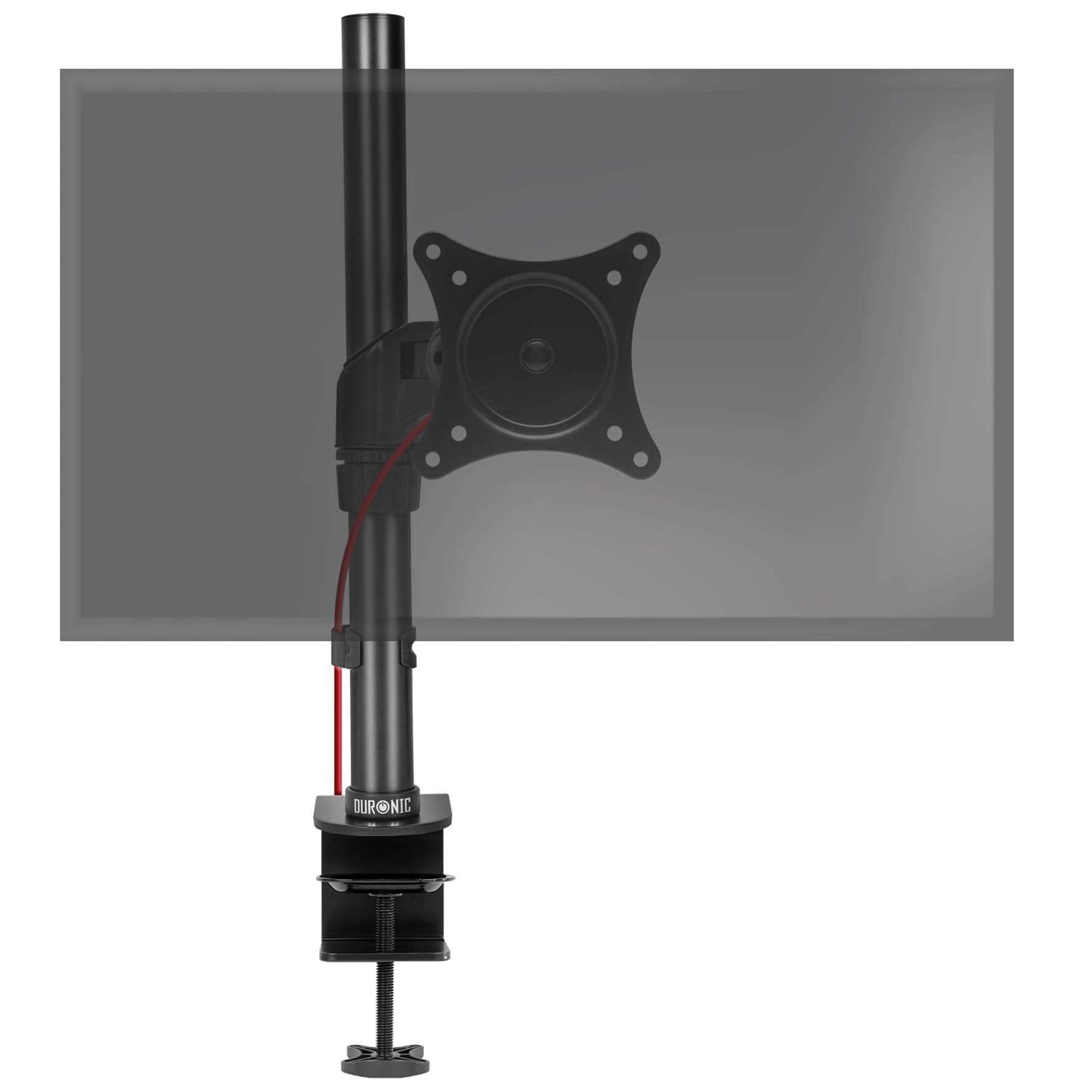 Duronic DM451X1 Single Monitor Arm Stand - Aluminum Adjustable Desk Mount for 15-27