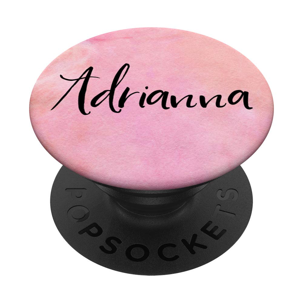 Adrianna Name Necklace - Black on Pink Personalized Jewelry for Women | Gift for Her, Birthday, Anniversary, Valentine's Day | Elegant Nameplate Necklace for Everyday Wear & Special Occasions