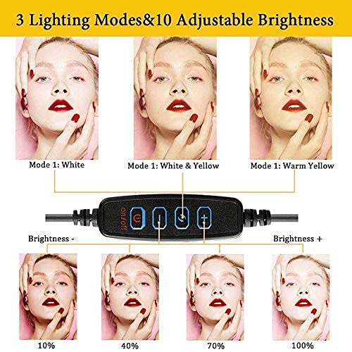 Professional LED Selfie Ring Light with Phone Holder & Splint Stand - Perfect for Studio Photography, Video Recording, and Real-Time Fill Light