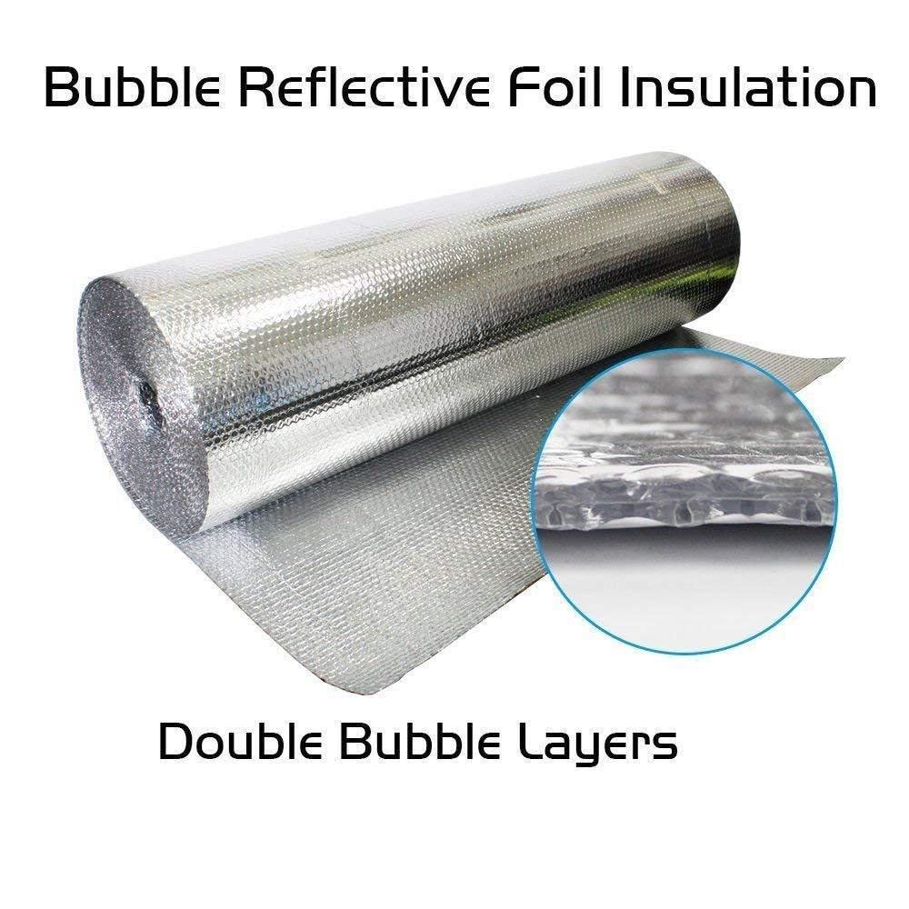 Garage Door Reflective Insulation Kit - 16 Pre-Cut Double Bubble Foil Panels (24x60 Inch) with Heavy Duty Tape | Radiant Barrier for Thermal Protection & Energy Savings | Perfect for Home Garages, Workshops & RV Insulation