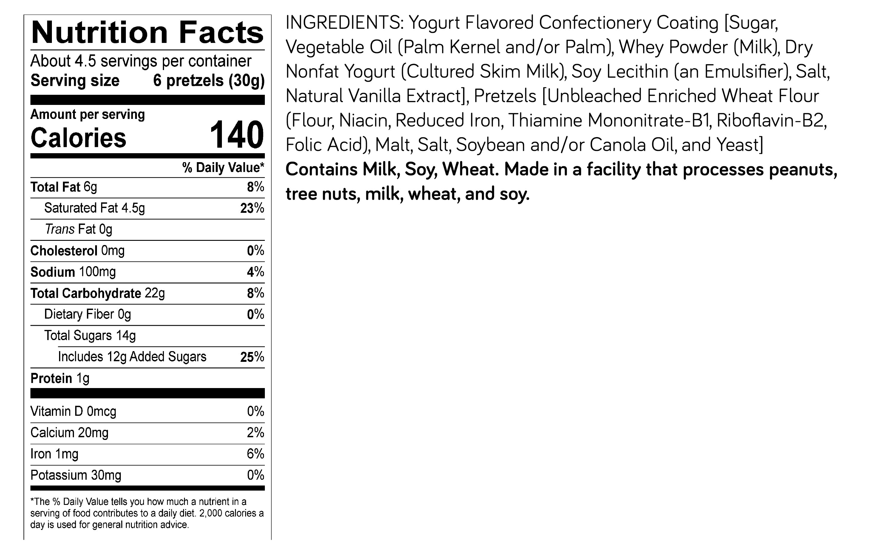 Crunchy Yogurt Covered Pretzels - 12 Pack (4.5oz Each) | Sweet & Salty Snack for Parties, Office, Movie Nights & Healthy Treats