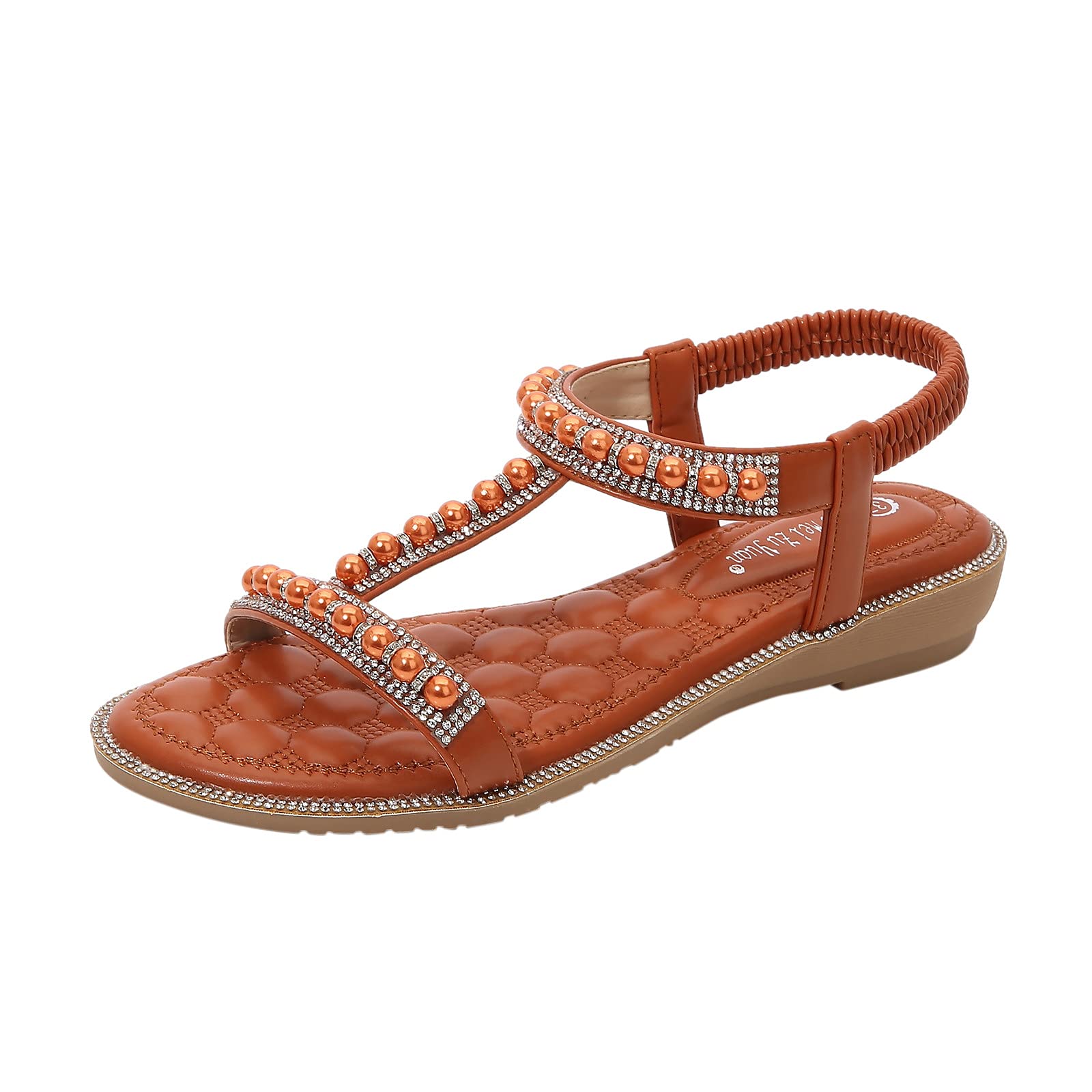 Roman Ankle Strap Sandals for Women - Summer Fashion Flat Peep Toe Casual Sandals - Comfortable Walking & Beach Shoes for Outdoor, Vacation and Daily Wear