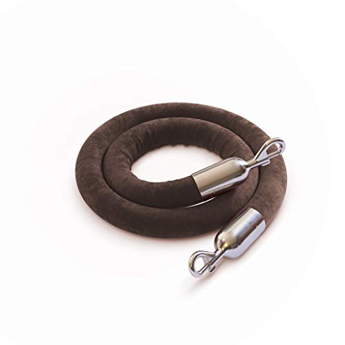 Brown Rope with Polished Stainless Steel Snap Ends