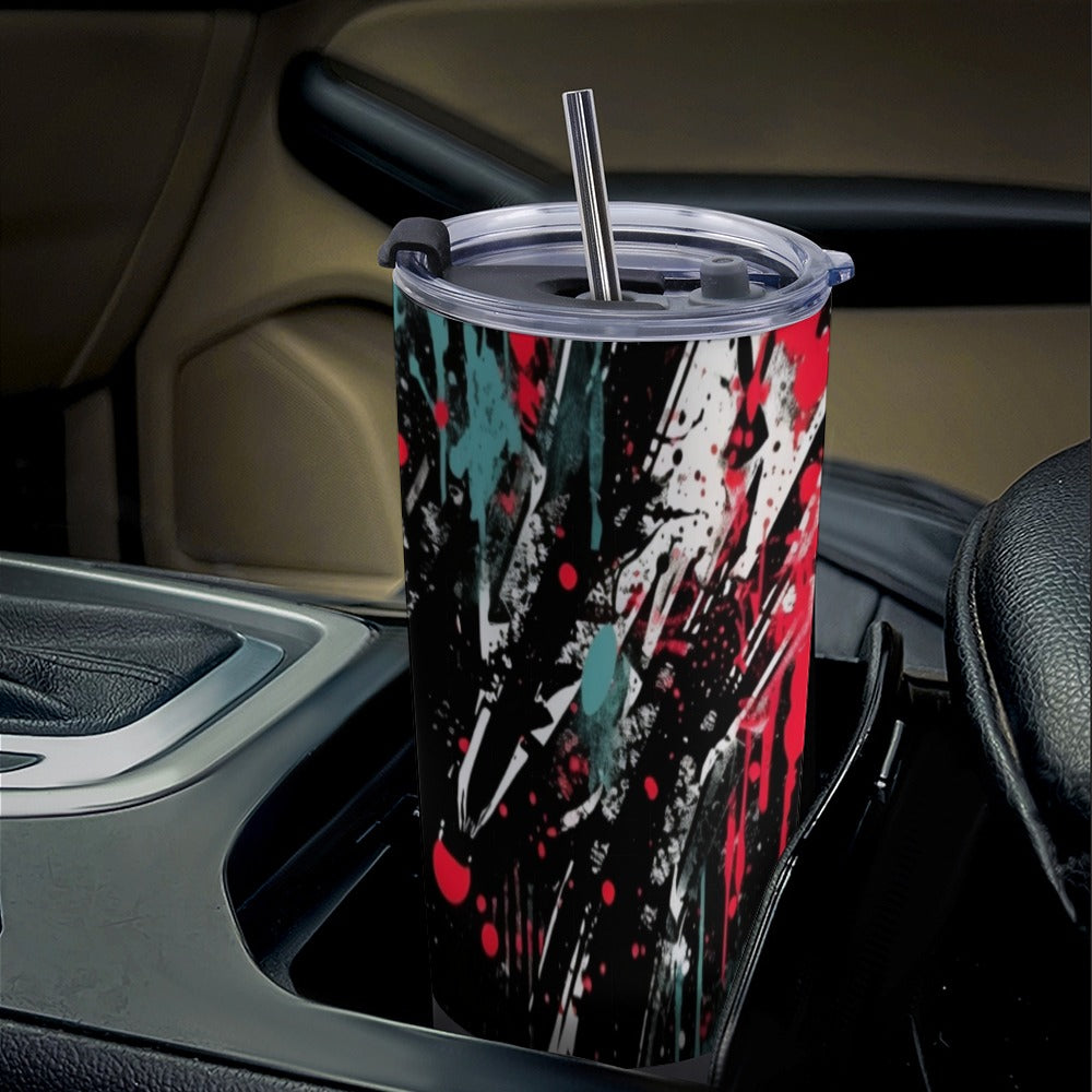 Radical Paint 20 Oz Insulated Travel Mug - Leak Proof Stainless Steel Coffee Tumbler for Hot & Cold Drinks - Perfect for Commuting, Camping & Office Use