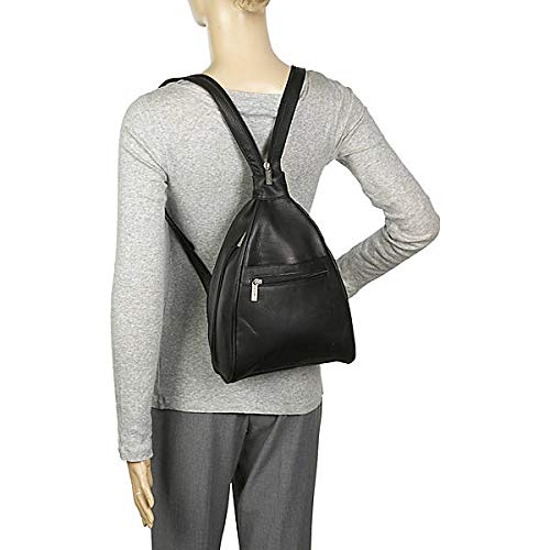 Premium Colombian Cowhide Leather Sling Backpack for Women - Stylish Tan Leather Shoulder Bag - Perfect for Travel, Work & Everyday Use