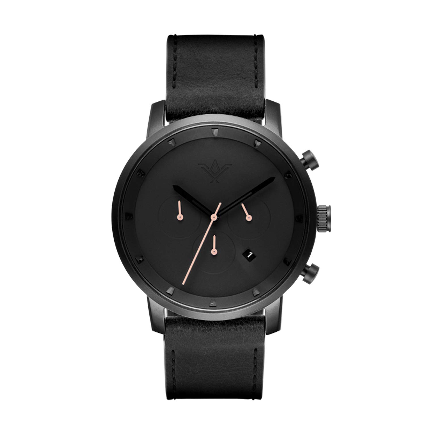 SlideBelts Brig Taylor Men's Watches - 45mm Analog Chronograph Watch with Leather or Mesh Band - Stylish Dress Watch for Business, Casual & Formal Occasions