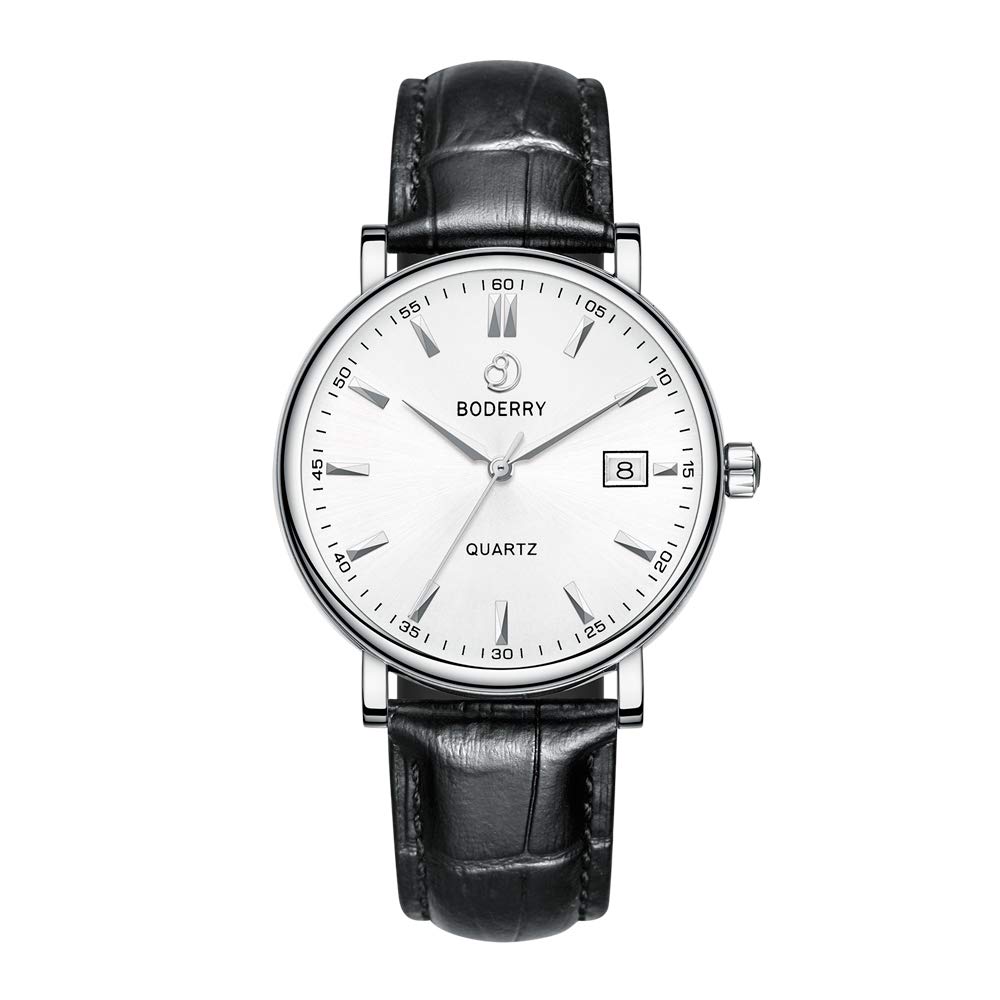 Luxury Men's Watch - Swiss Movement, Leather Strap, 40MM - Perfect for Business & Formal Occasions