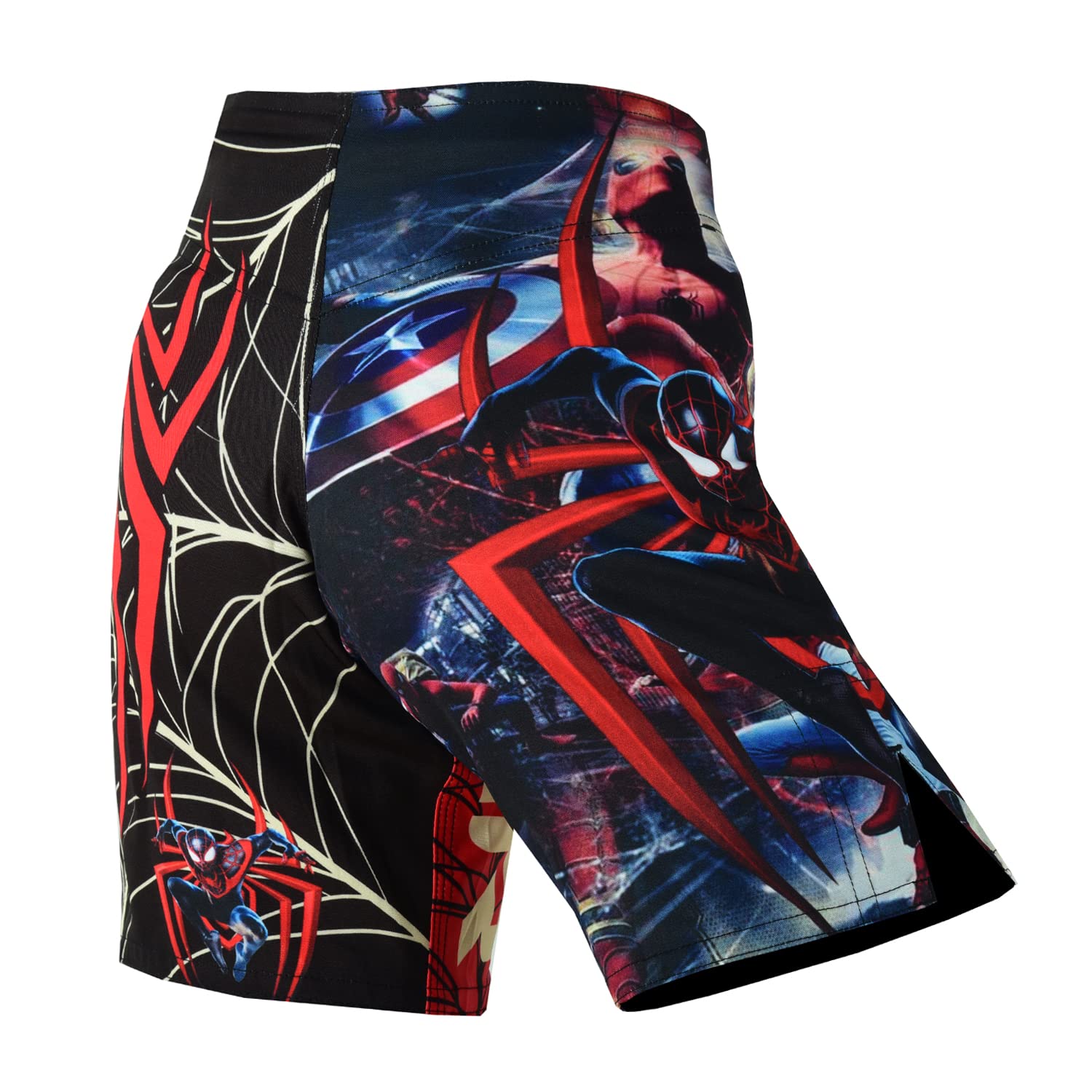 ROAR-INT Kids MMA Shorts - BJJ, Boxing, Muay Thai & Kickboxing Training Shorts for Boys & Girls - Lightweight & Durable Gym Workout Shorts for Grappling, Cross Training & Martial Arts Practice